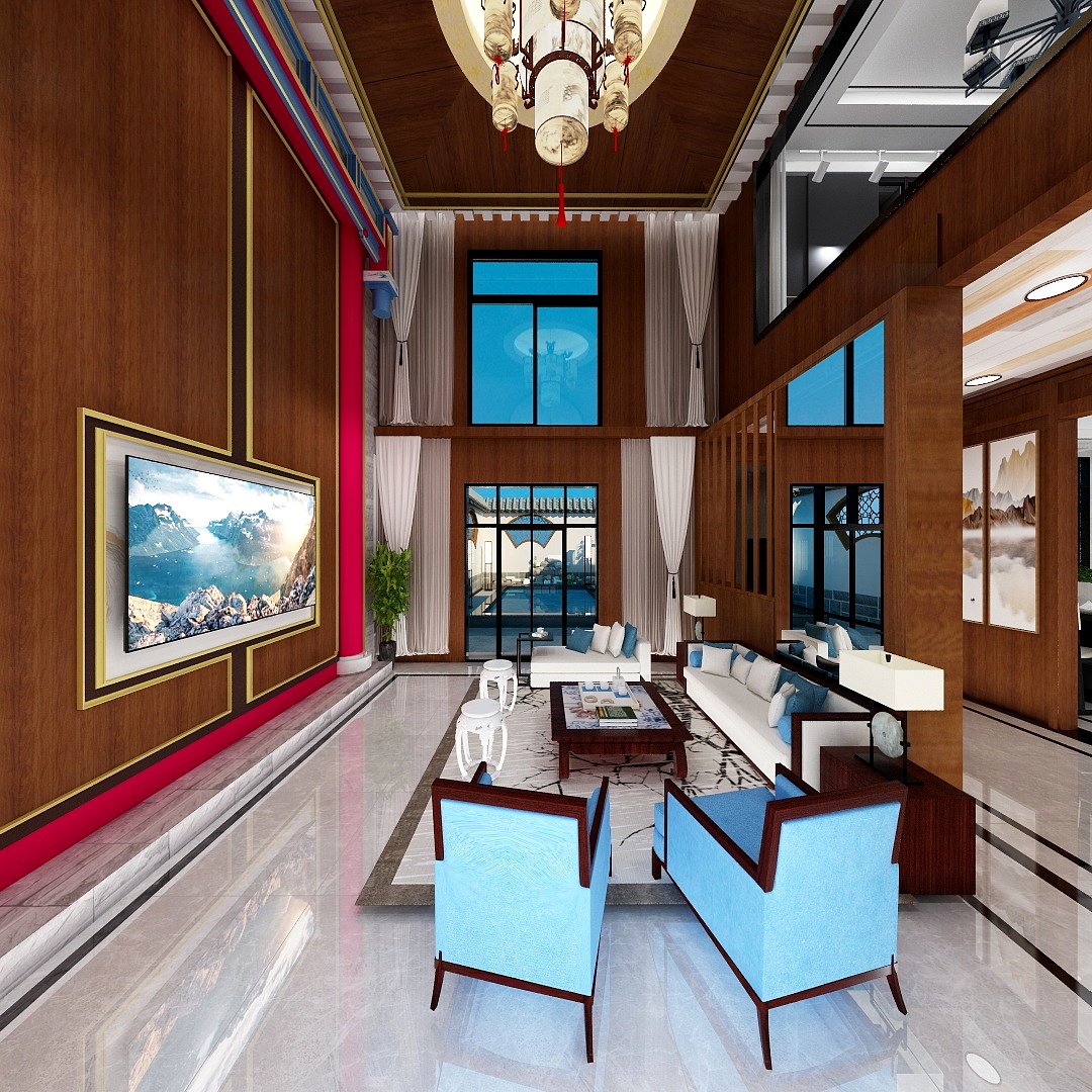 kissbAty-新中式别墅装修效果图