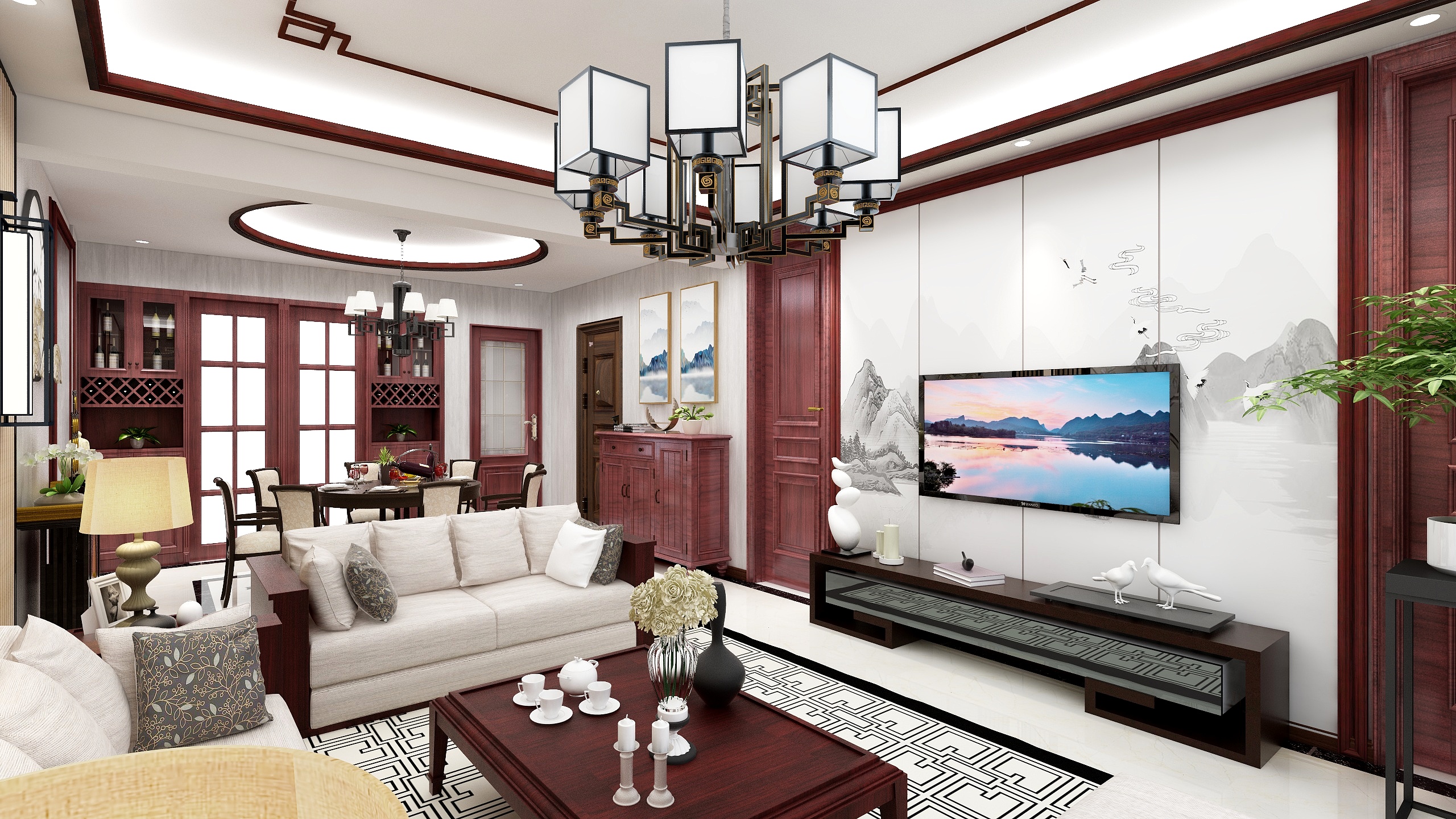 美宜家装饰公司3D无漆木门-交通小区-装修设计方案