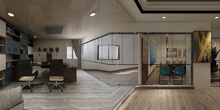 设计师郭磊-曹总新天地办公室-装修设计方案