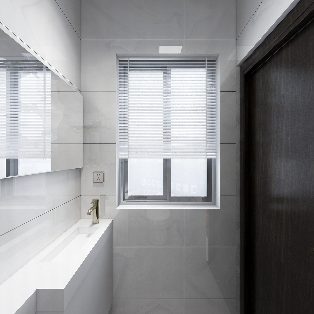 设计道也梁普荣-《新中式西门》一层主卫装修效果图第1张