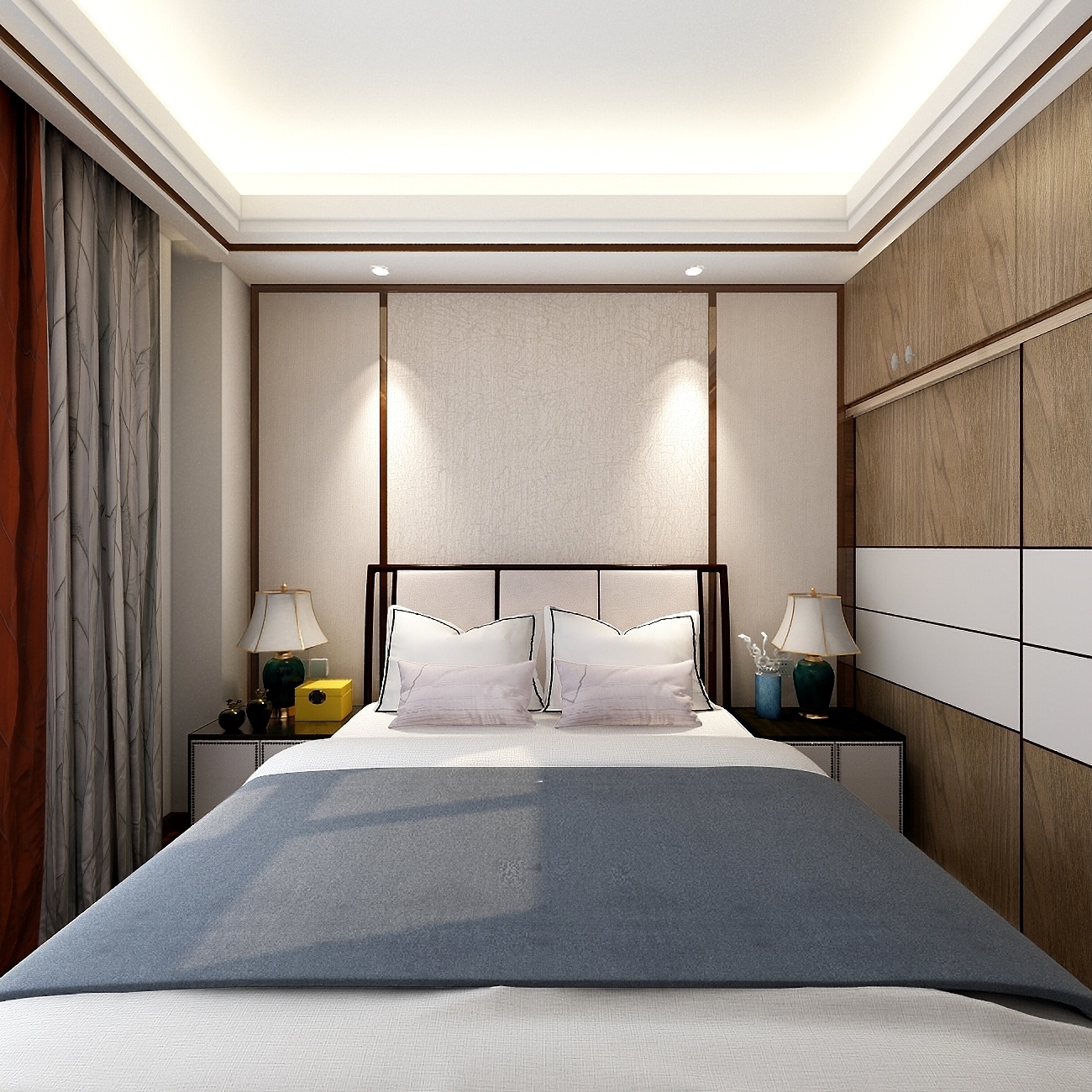 设计道也梁普荣-《新中式西门》一层老人房装修效果图第2张