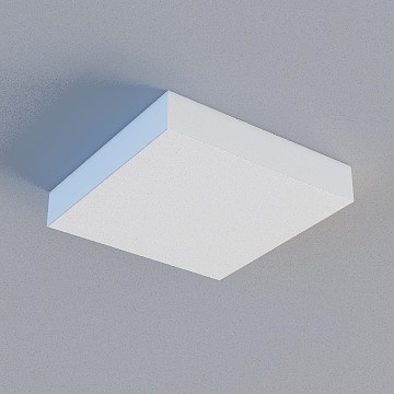 327*327*62 (J)单边高方板-拉伸滚涂 时尚白-单边高3D模型