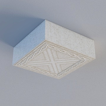 163.5*163.5 (ZL-P)方盒-筑.梁 简欧米娜-双叠凸边菱花3D模型
