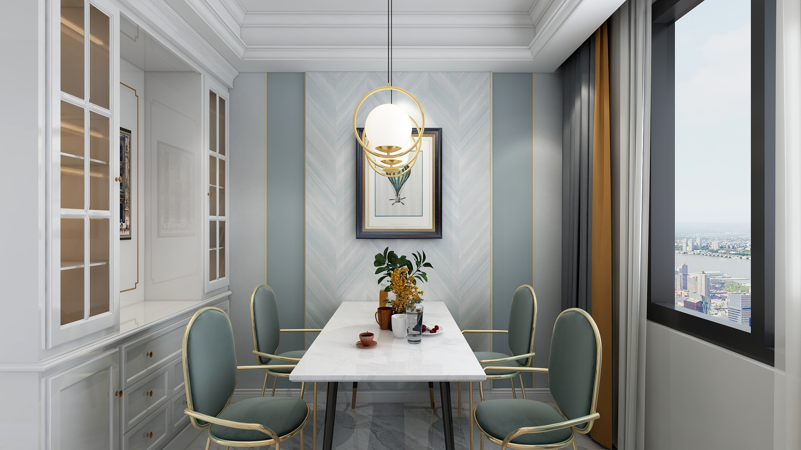 元木子-95方-简欧-三室装修效果图