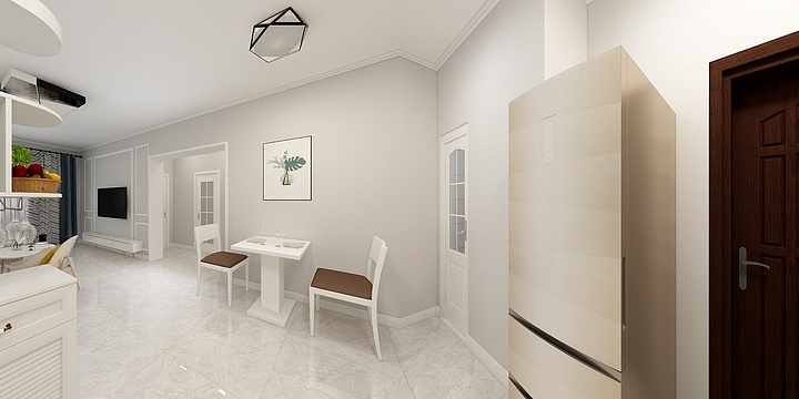 白振宇-八达岭孔雀城7.3期D户型2室1厅1卫1厨-装修设计方案