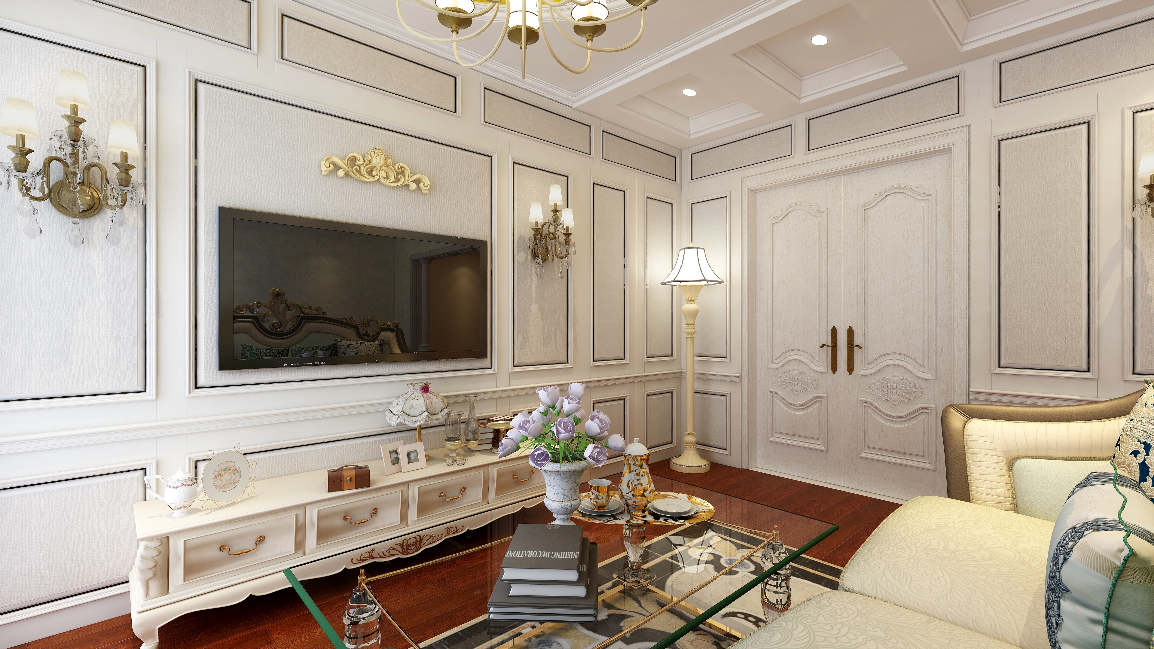 卡班-别墅-欧式二层主卧装修效果图第1张