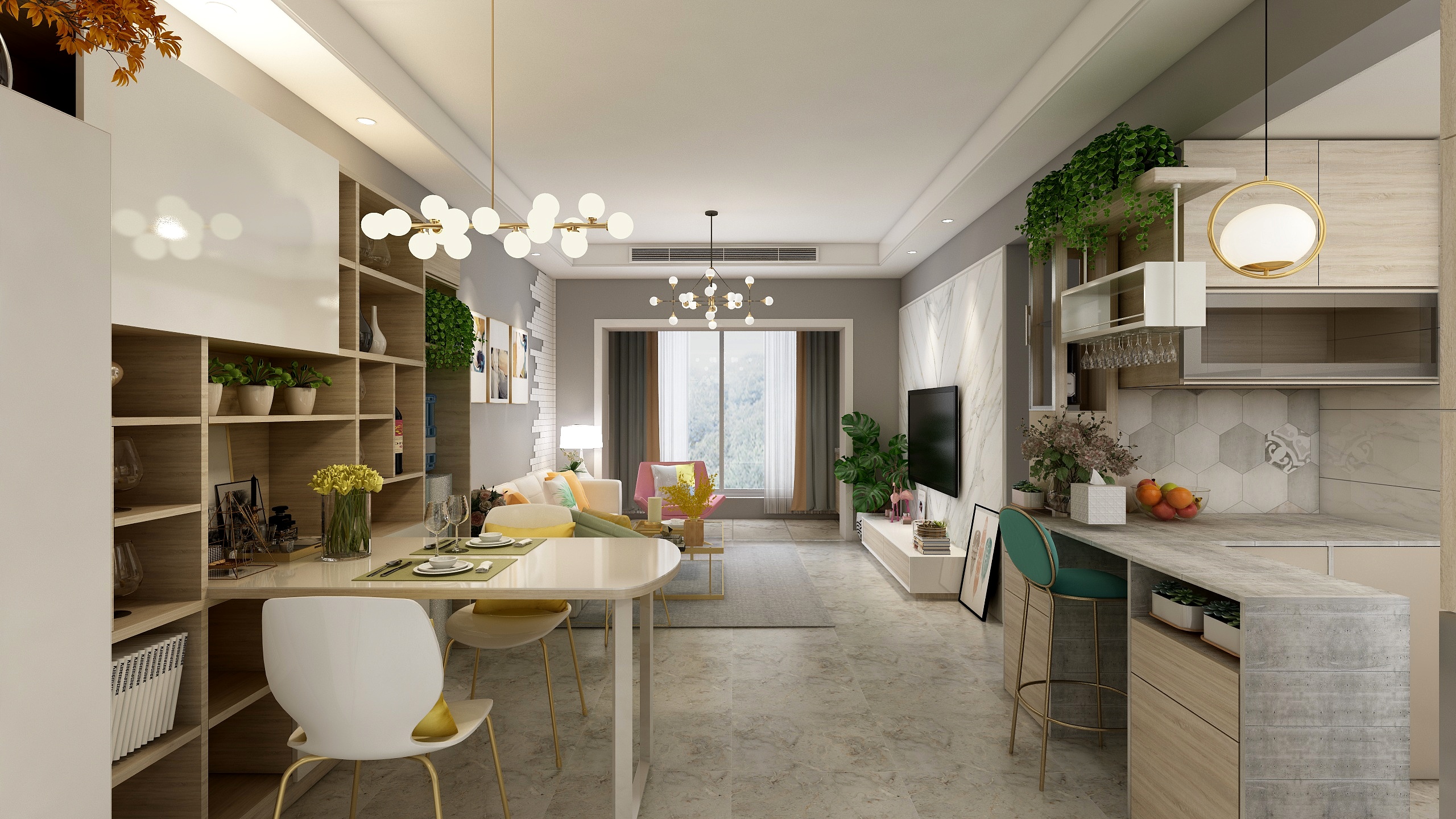 彭怼怼吖-85方北欧两居装修效果图