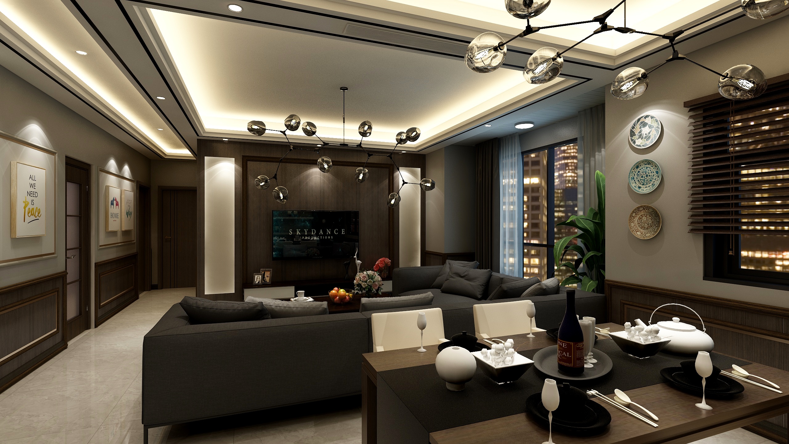 四川遥想未来科技有限公司-子龙晨园-法式-装修设计方案