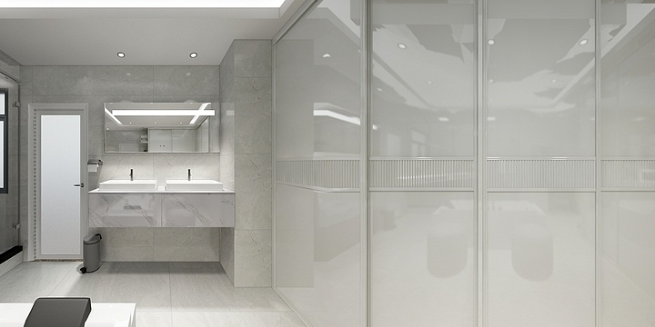 一叶之秋0-别墅(客餐厅.主卫)-装修设计方案