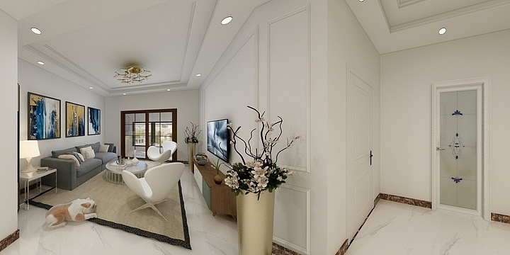 赵虎-格瑞斯小镇95.00㎡一期A户型2室2厅1卫1厨-装修设计方案