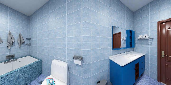 逝月-毕业设计:地中海风格海景房·【2室2厅2卫1厨】-装修设计方案