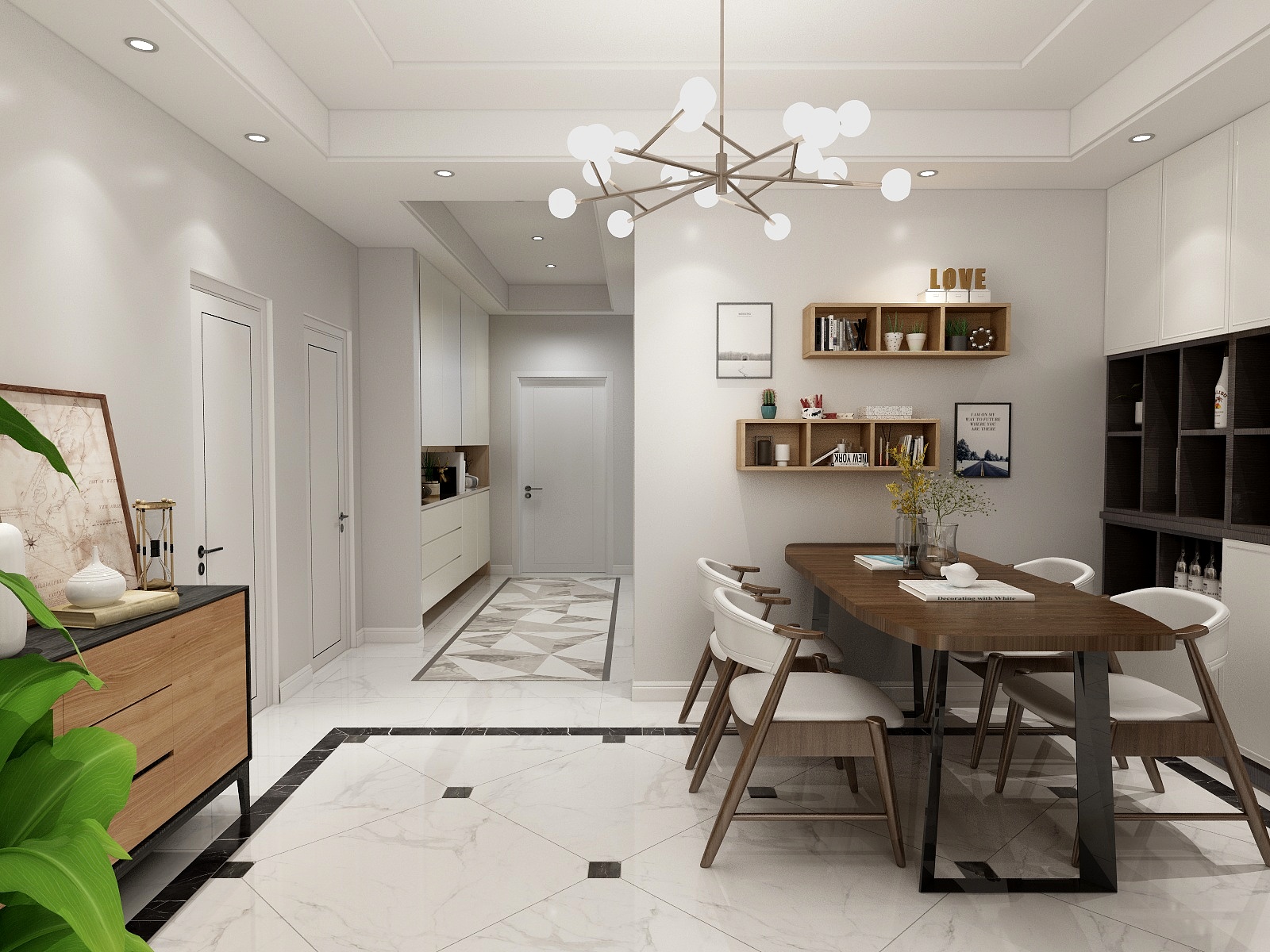 佛山简尚Ayxd-金茂绿岛湖96.00㎡A6/A7三房两厅约96平方米3室1厅1卫1厨-装修设计方案