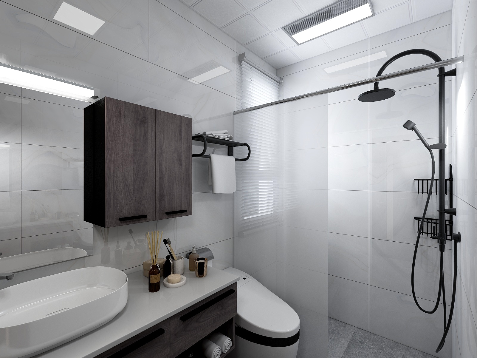 李青越-《三室现代简约-鼎一》一层主卫装修效果图第1张