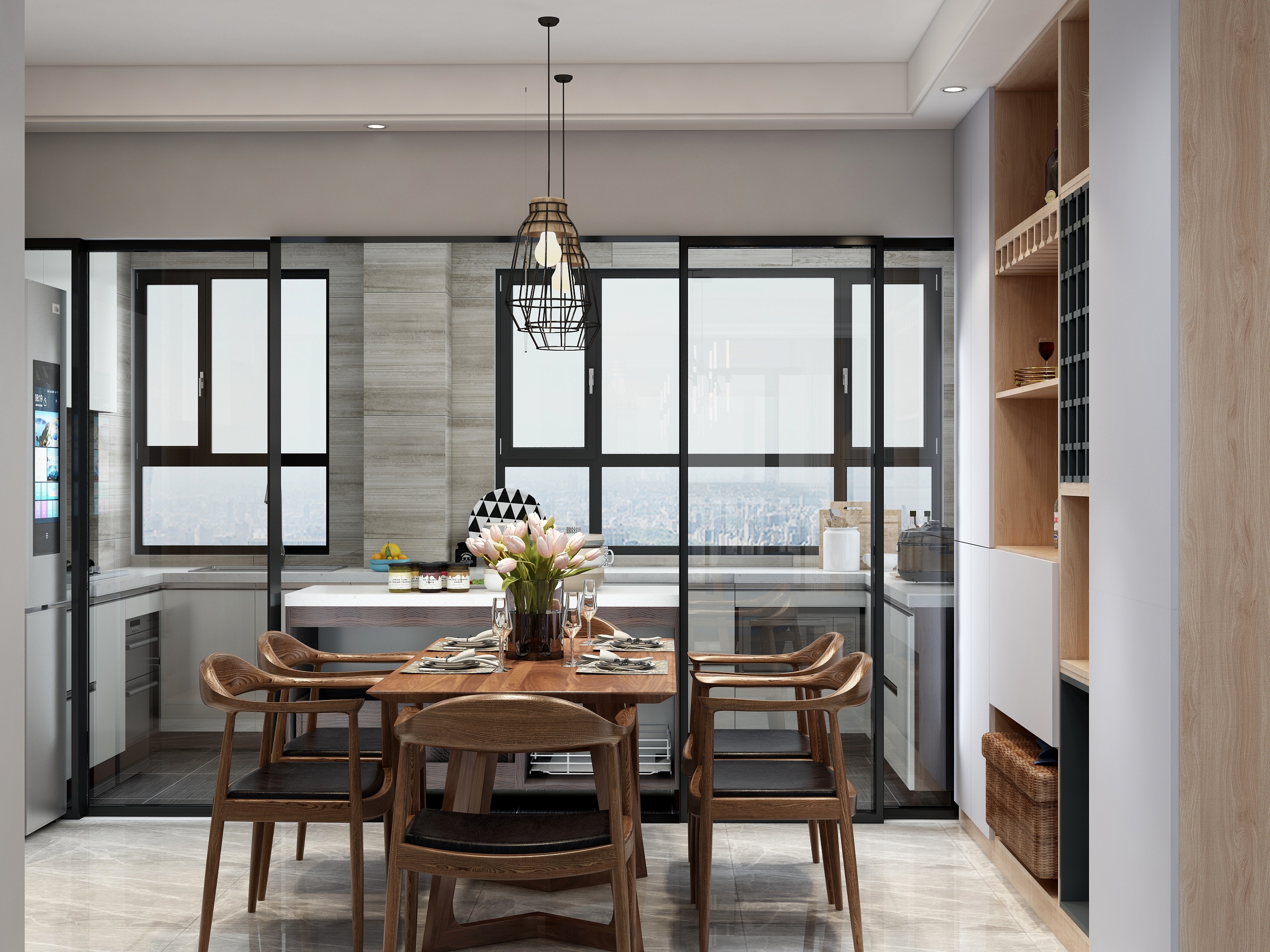 子粲-现代混搭装修效果图