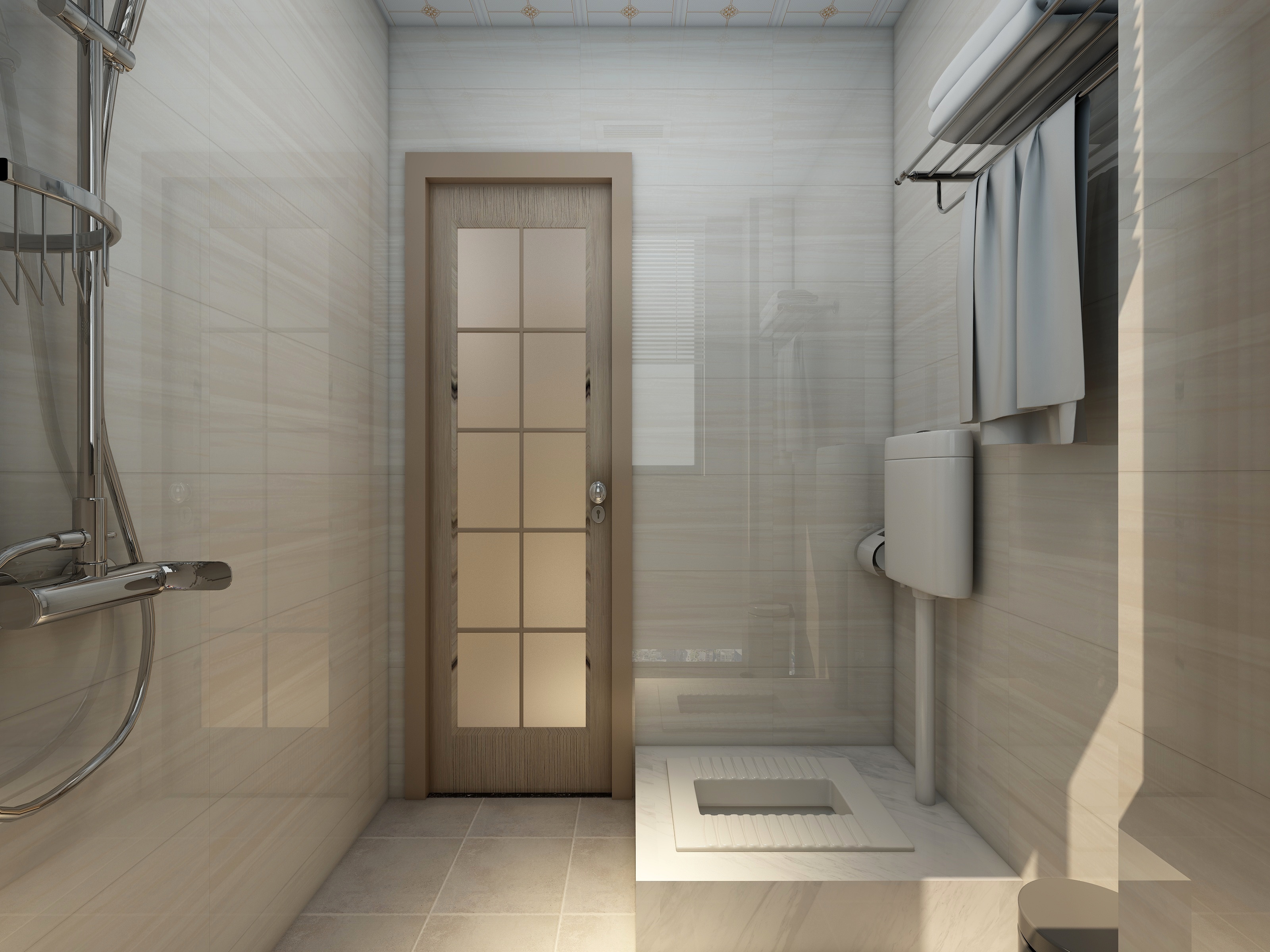 李立猛-新中式三居室一层公卫装修效果图第2张