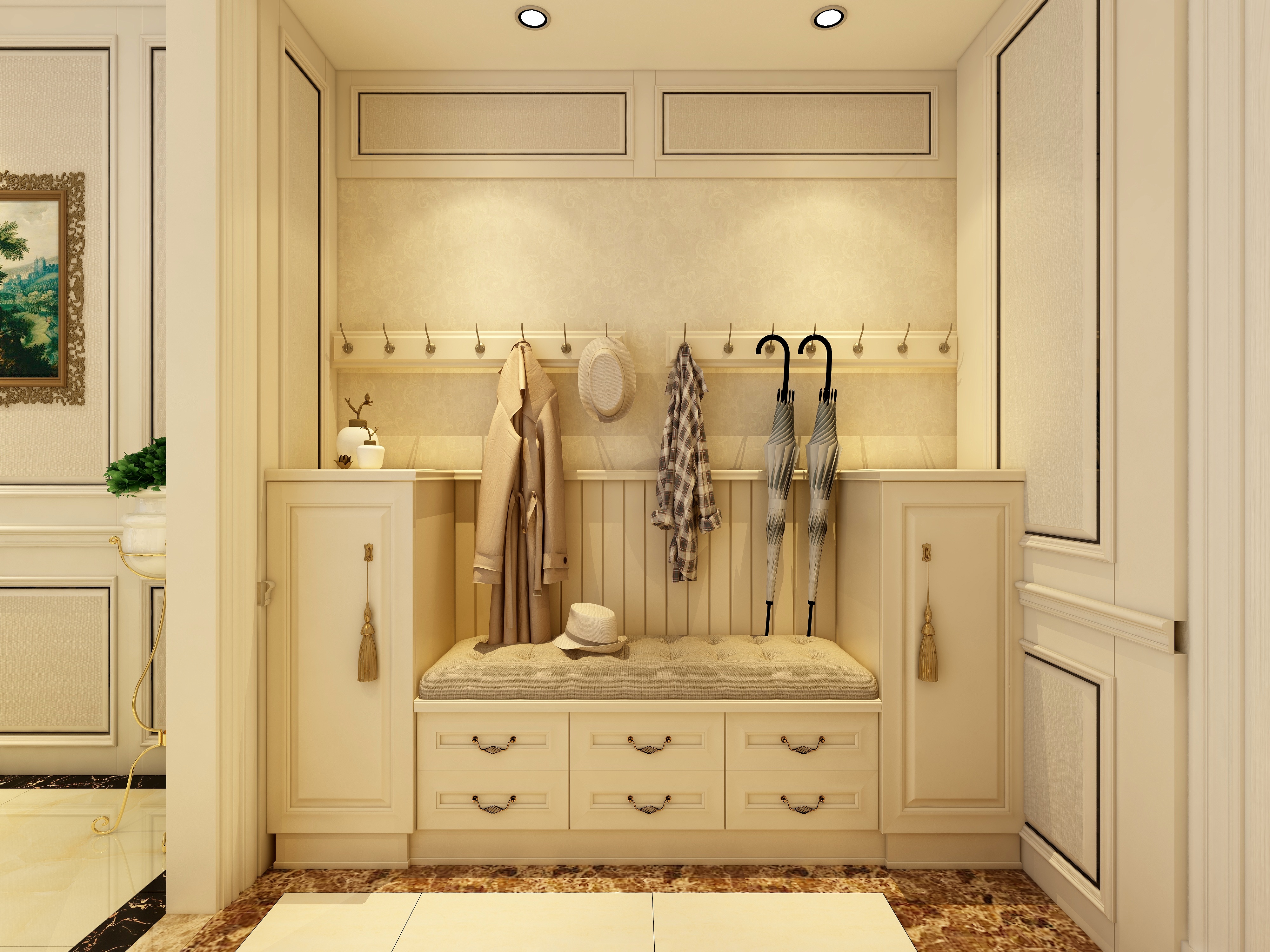 卡班-别墅-欧式一层门厅装修效果图第1张