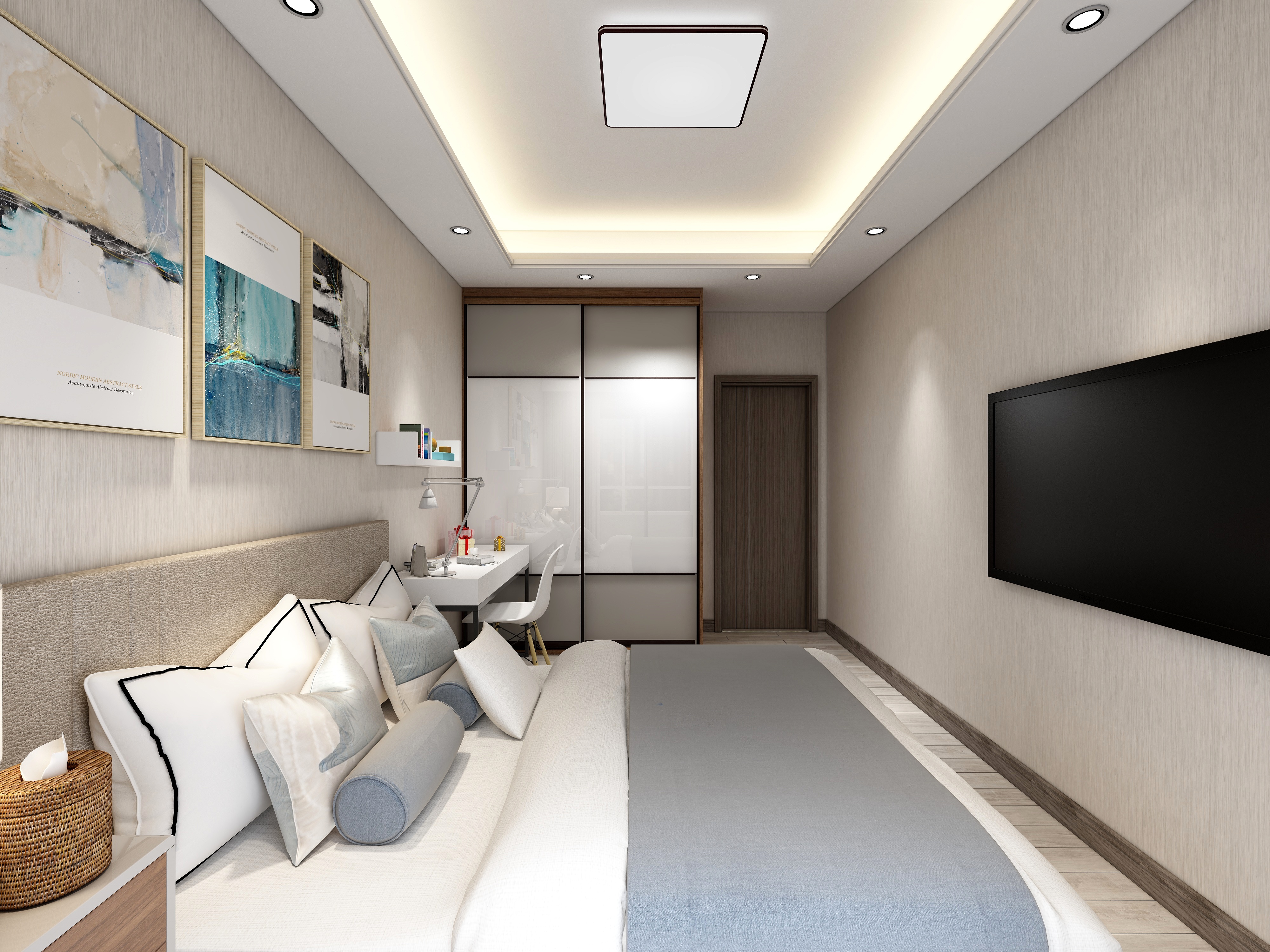 李青越-《三室现代简约-鼎一》一层儿童房装修效果图第1张