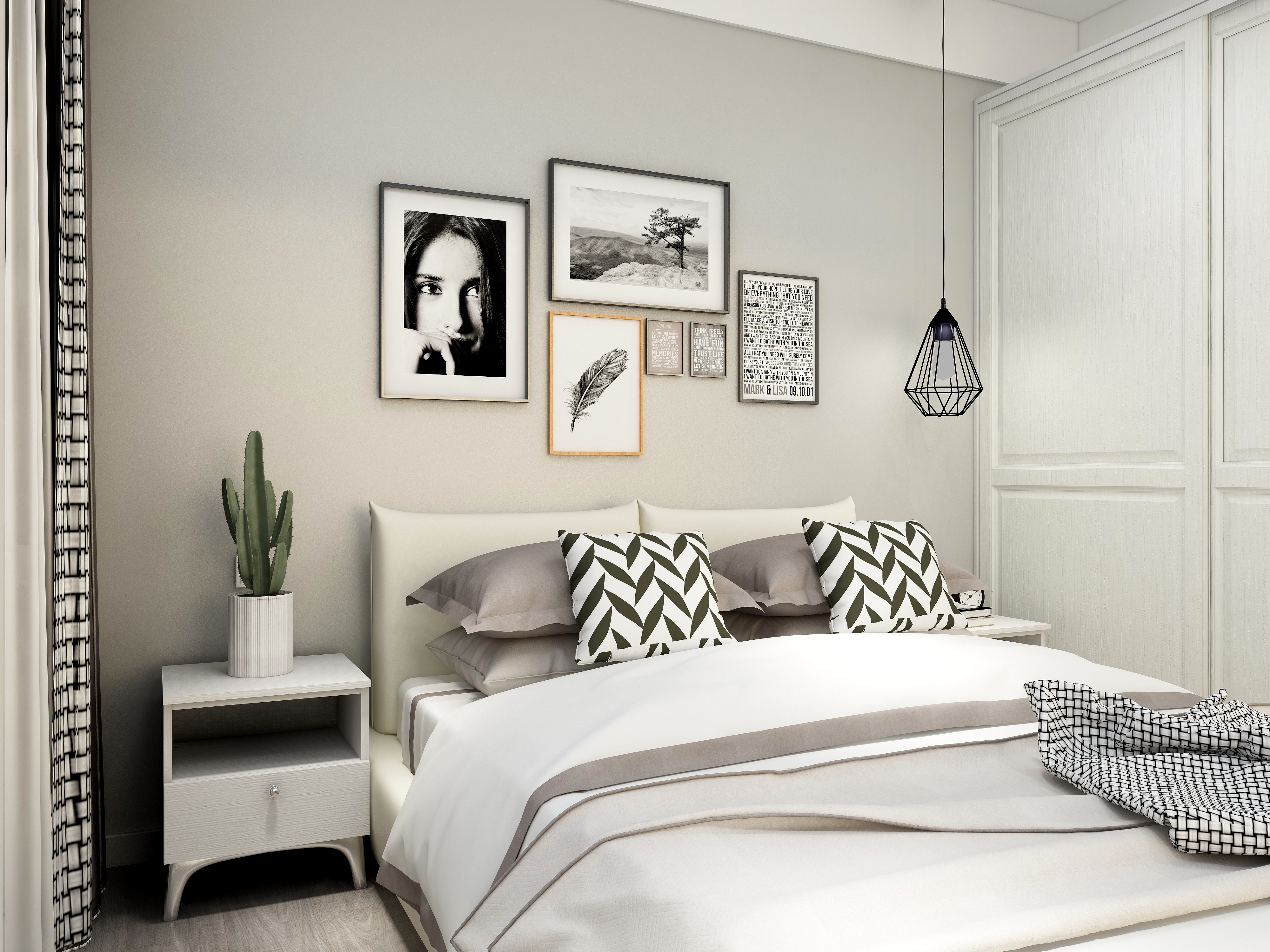 梁筑设计-北欧-灰色森林装修效果图