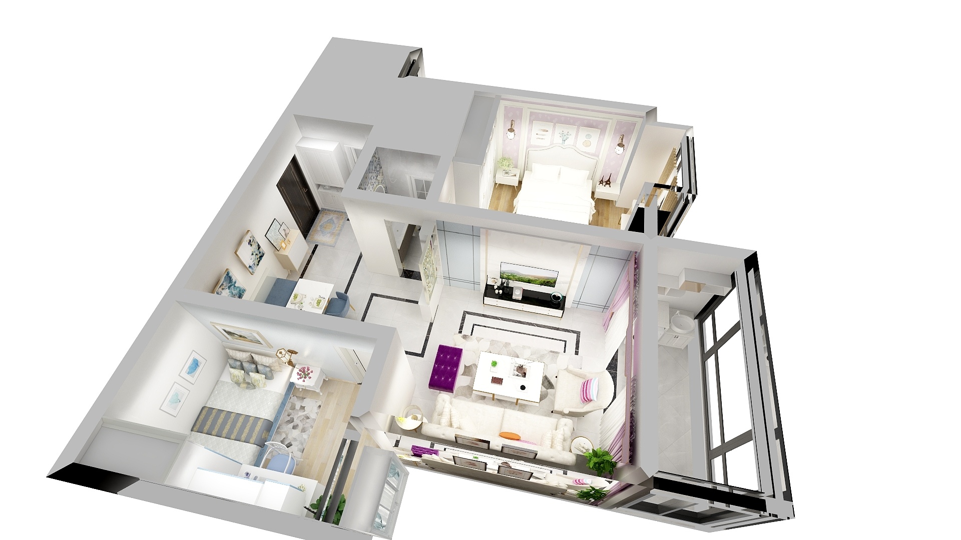 子轻77-耿庄花苑北院轻奢小试-装修设计方案