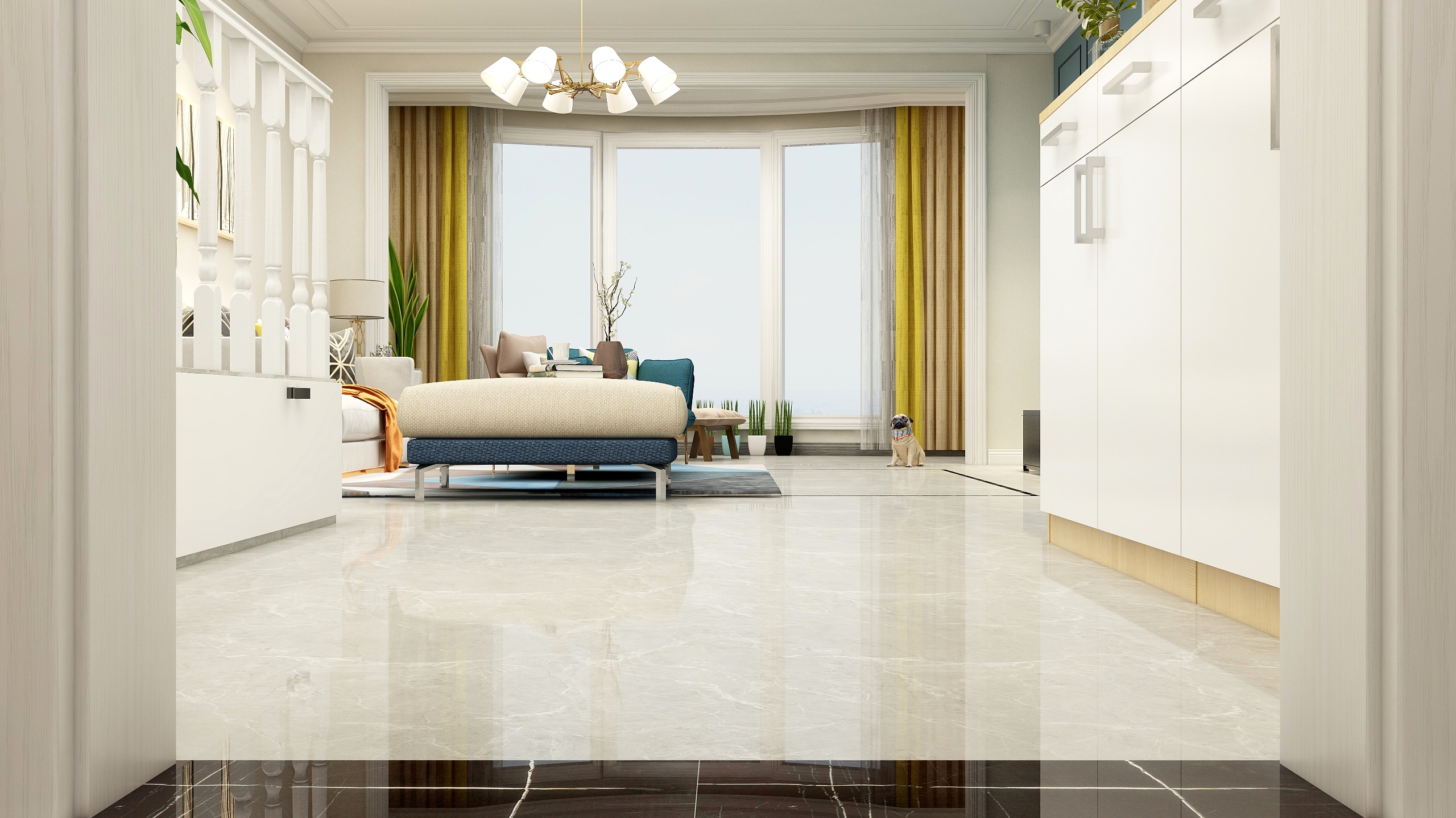 装修设计陈先生-《稻香》现代简约（时尚轻奢）一层门厅装修效果图第2张