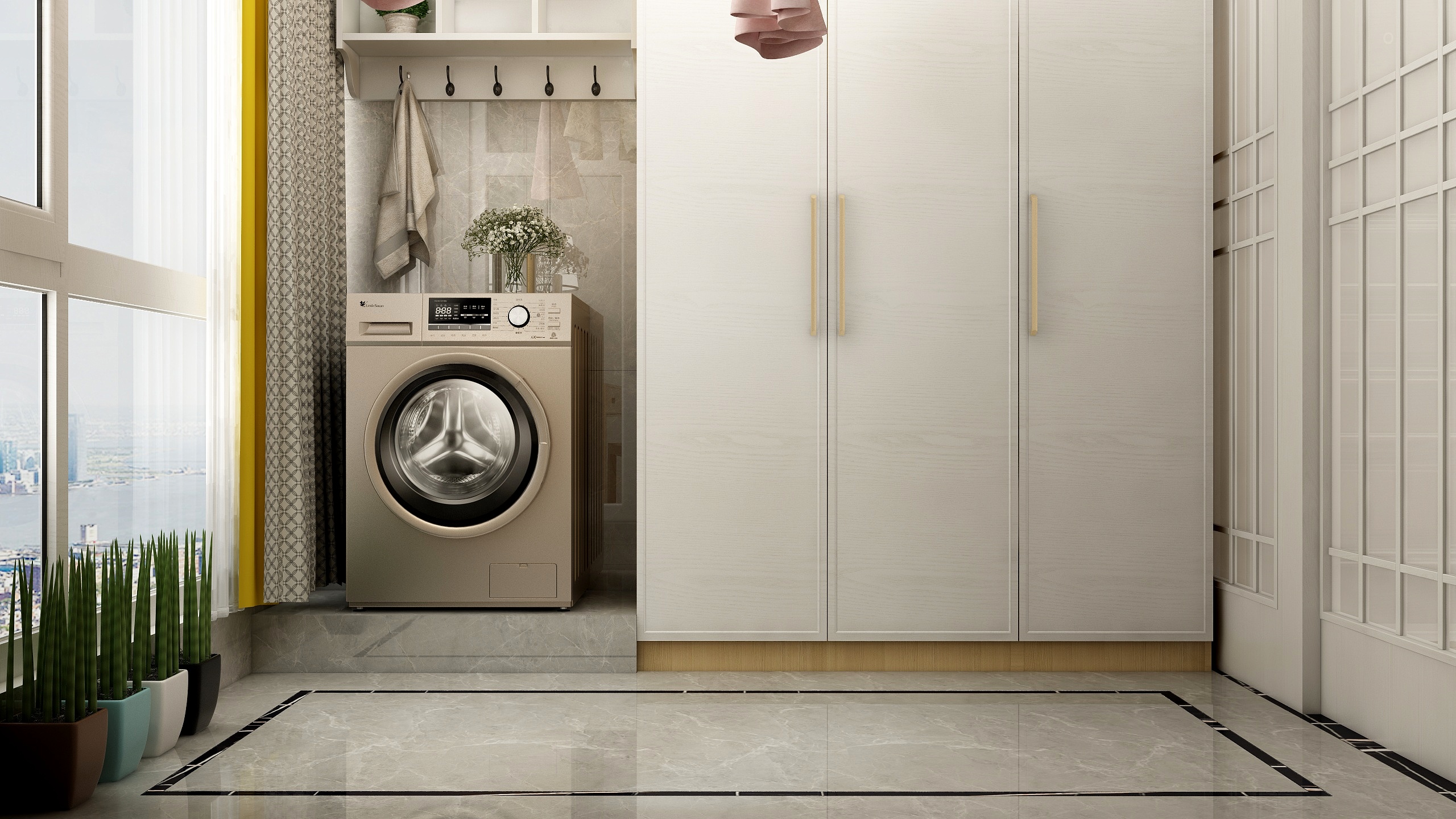 装修设计陈先生-《稻香》现代简约（时尚轻奢）一层洗衣房装修效果图第1张
