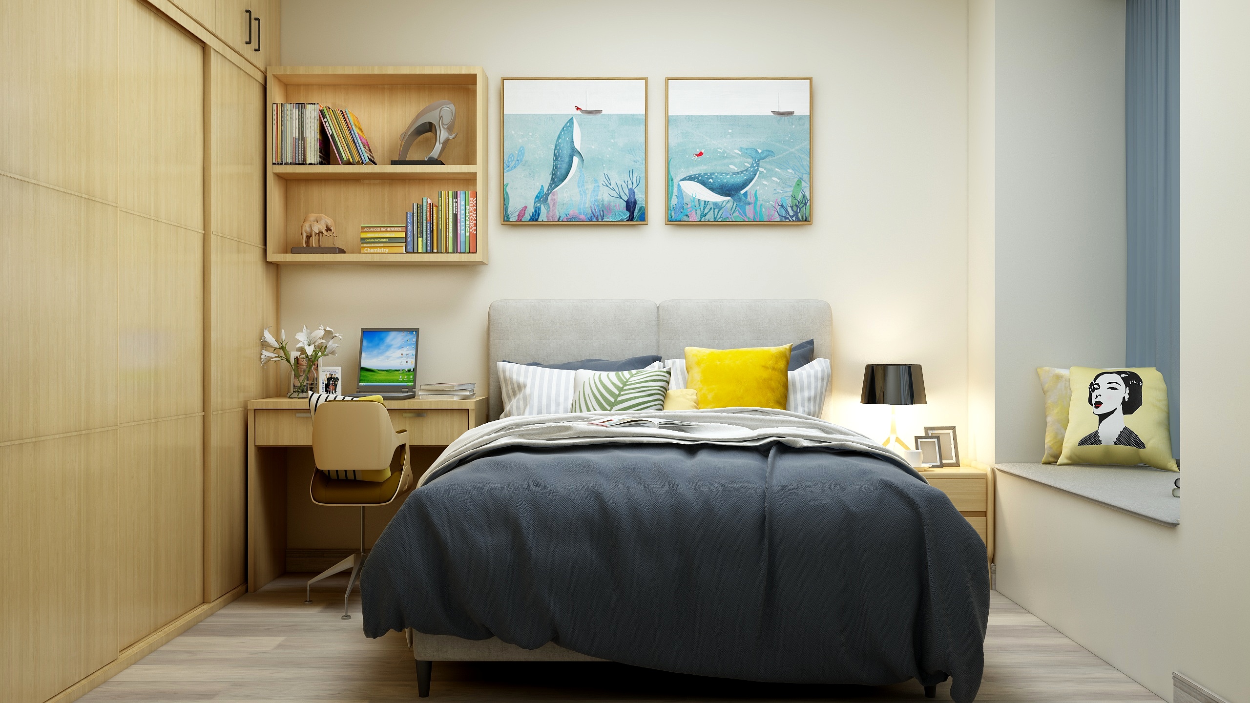 装修设计陈先生-《稻香》现代简约（时尚轻奢）一层次卧三装修效果图第2张