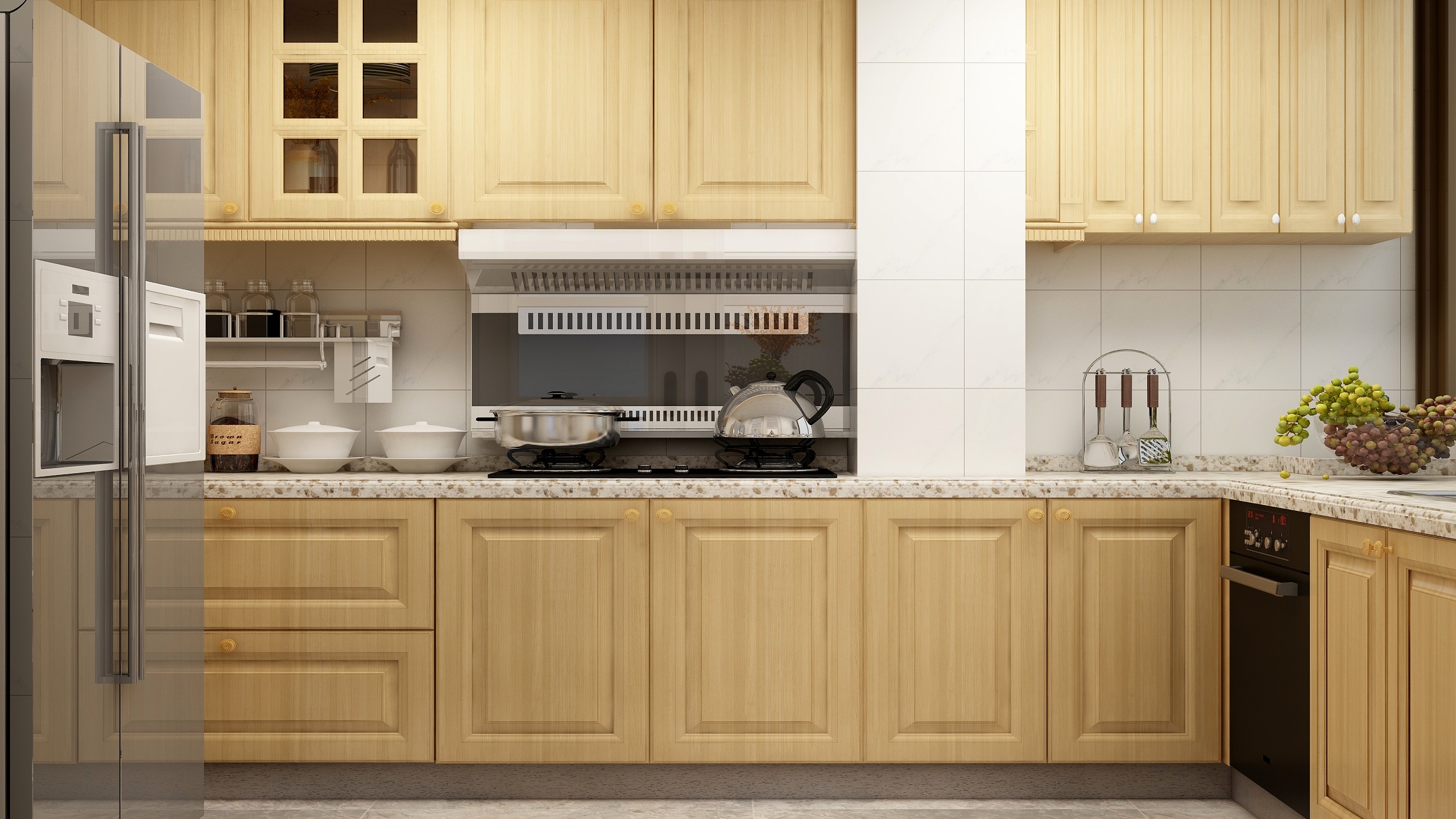 装修设计陈先生-《稻香》现代简约（时尚轻奢）一层厨房装修效果图第2张