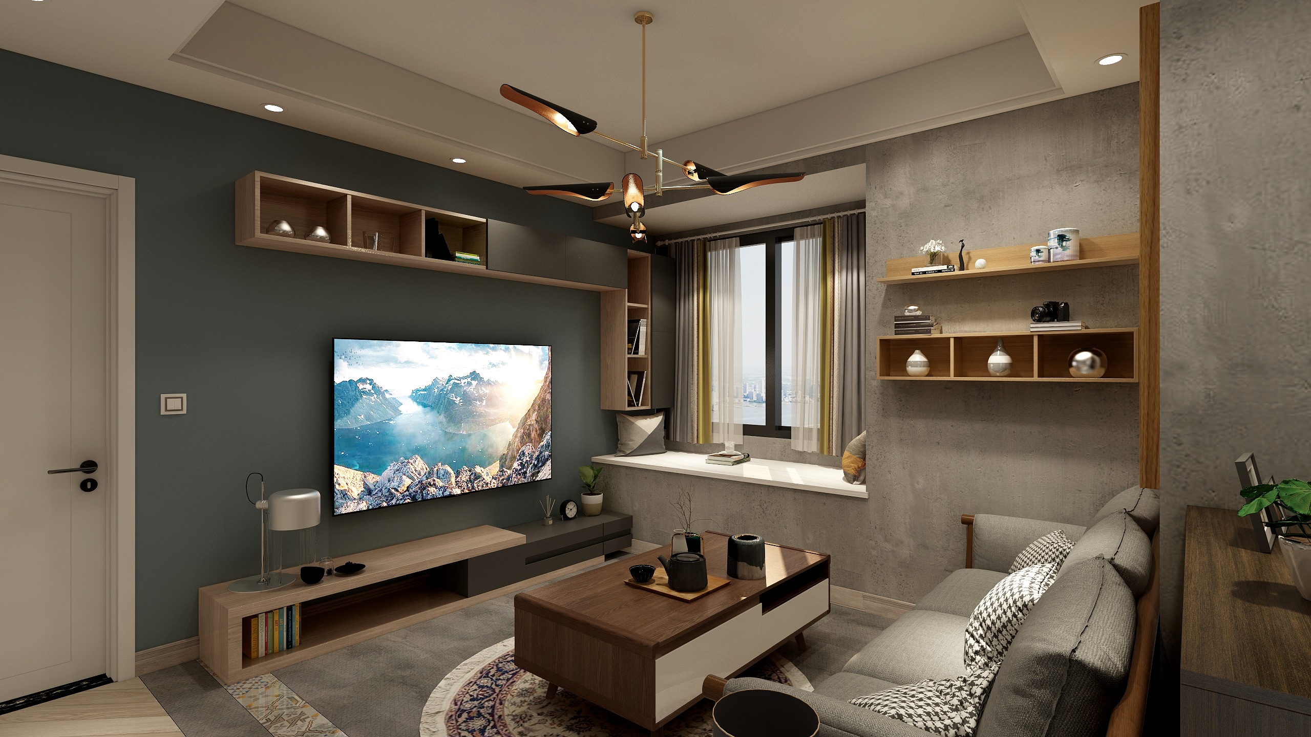 豪琳966-66方现代两居-副本-装修设计方案