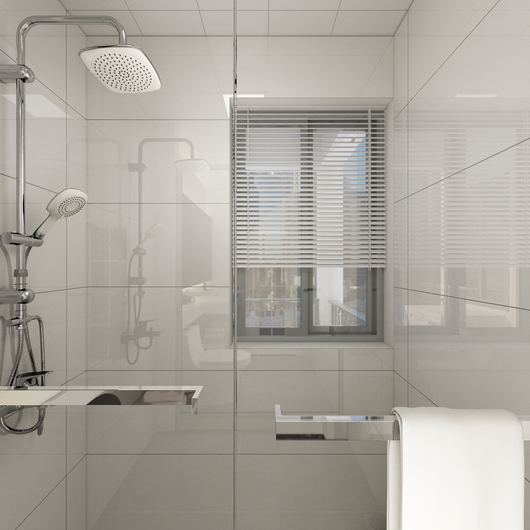 佛山简尚Ayxd-114方现代三居一层卫生间装修效果图第4张