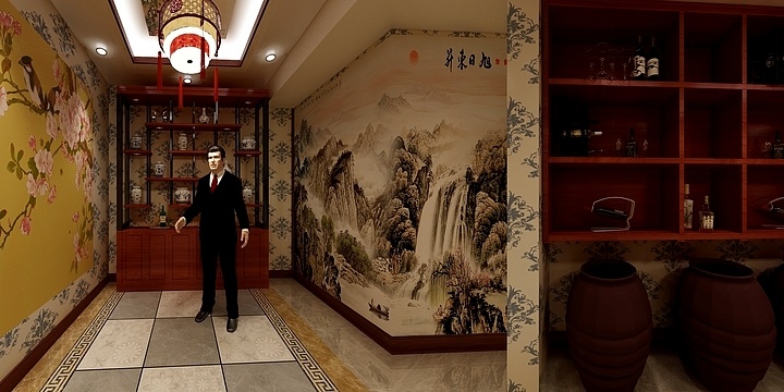 設記師陳源-江西茅台酱酒专卖店《小马哥专属》-装修设计方案