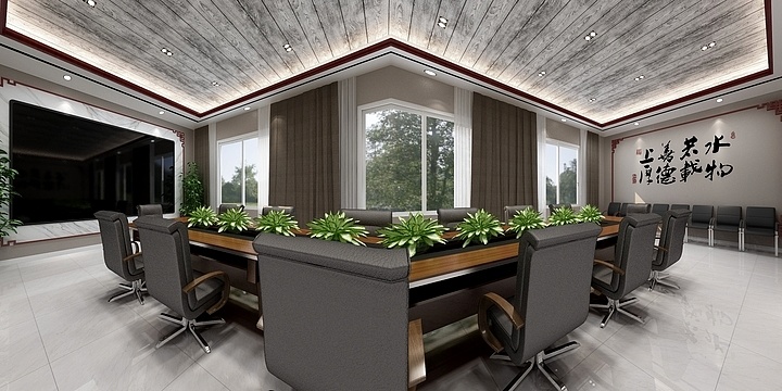 135****8177iAUQ-新中式会议室-副本-装修设计方案