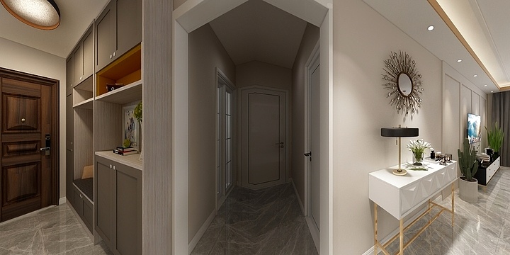 一岸设计-阳光怡居119新中式风格-装修设计方案