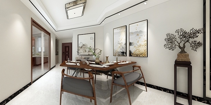 阿偉設計-中一户新中式-装修设计方案