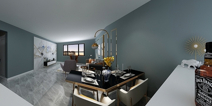 一岸设计-阳光怡居94现代风格-装修设计方案