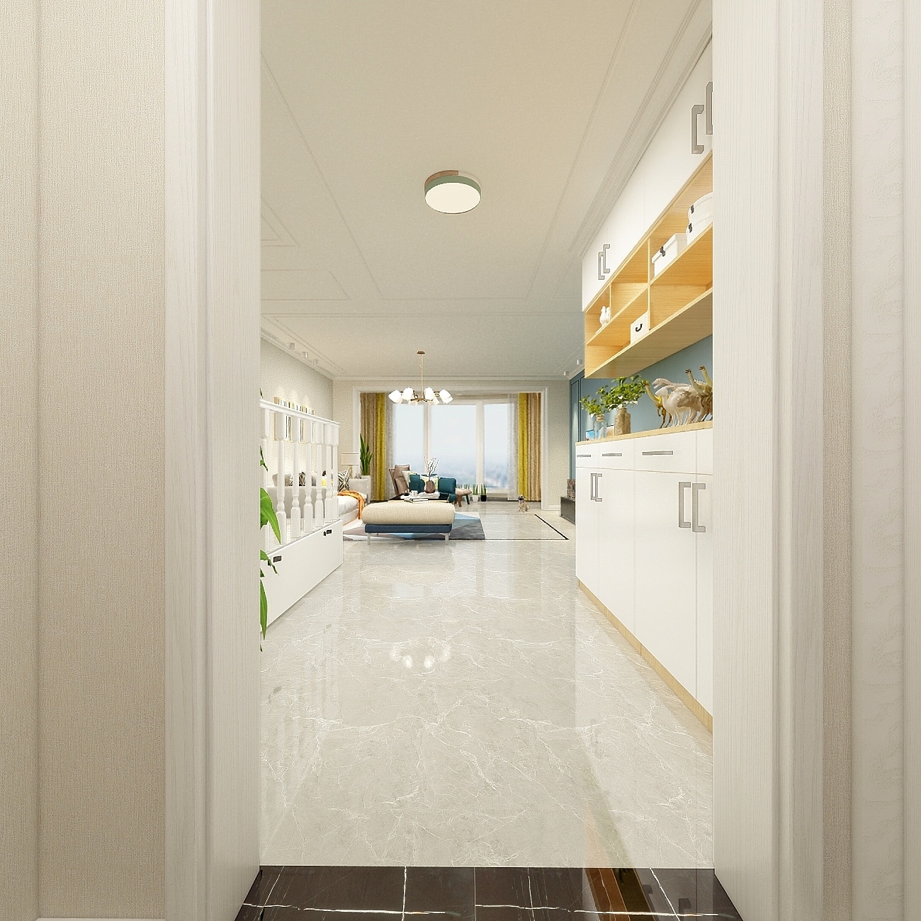 装修设计陈先生-《稻香》现代简约（时尚轻奢）一层门厅装修效果图第3张