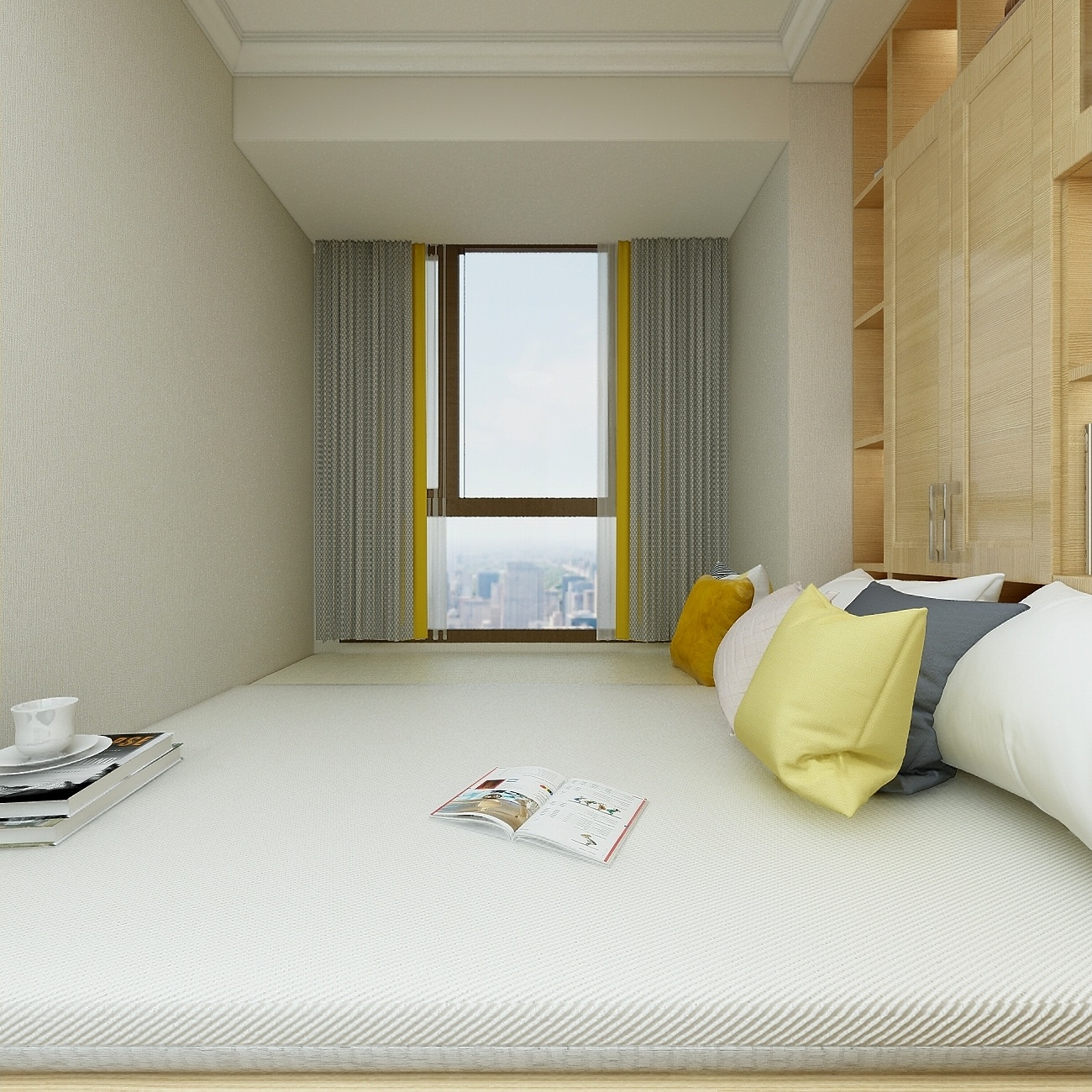 装修设计陈先生-《稻香》现代简约（时尚轻奢）一层次卧一装修效果图第3张