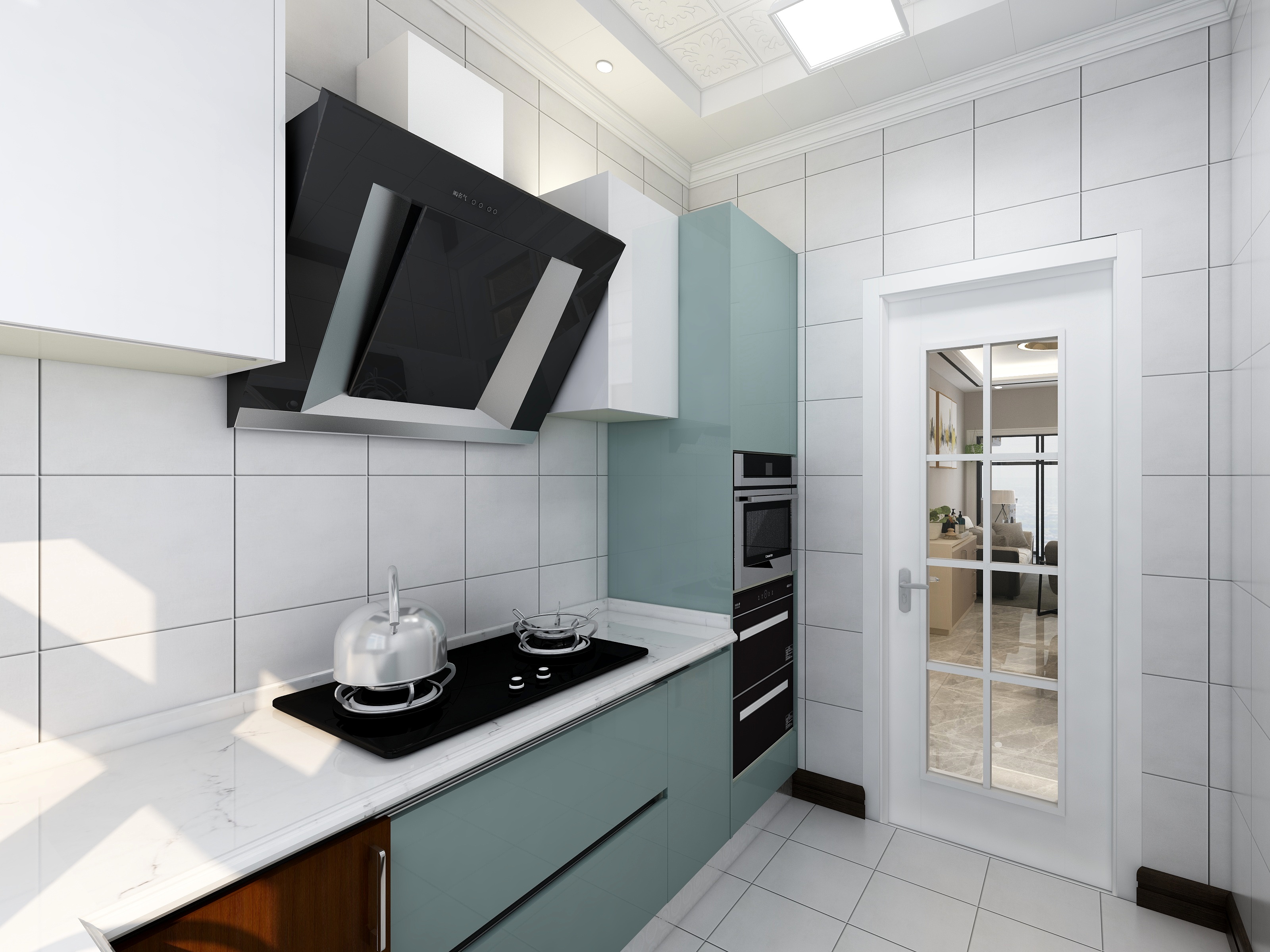 楊旭东-93方现代三居装修效果图