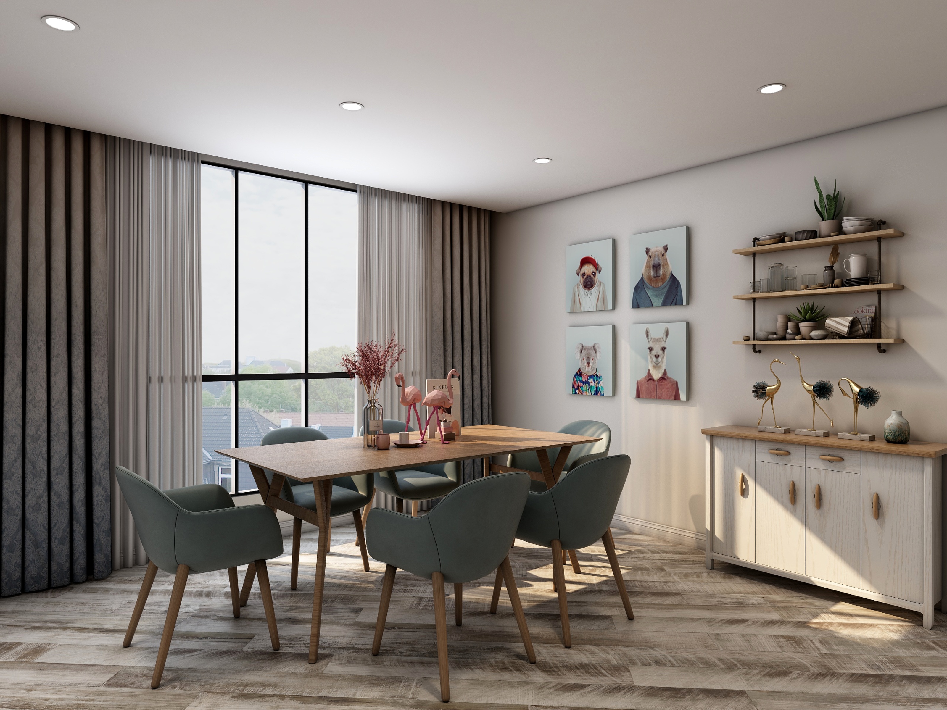 白芨空间设计-模板餐桌-装修设计方案