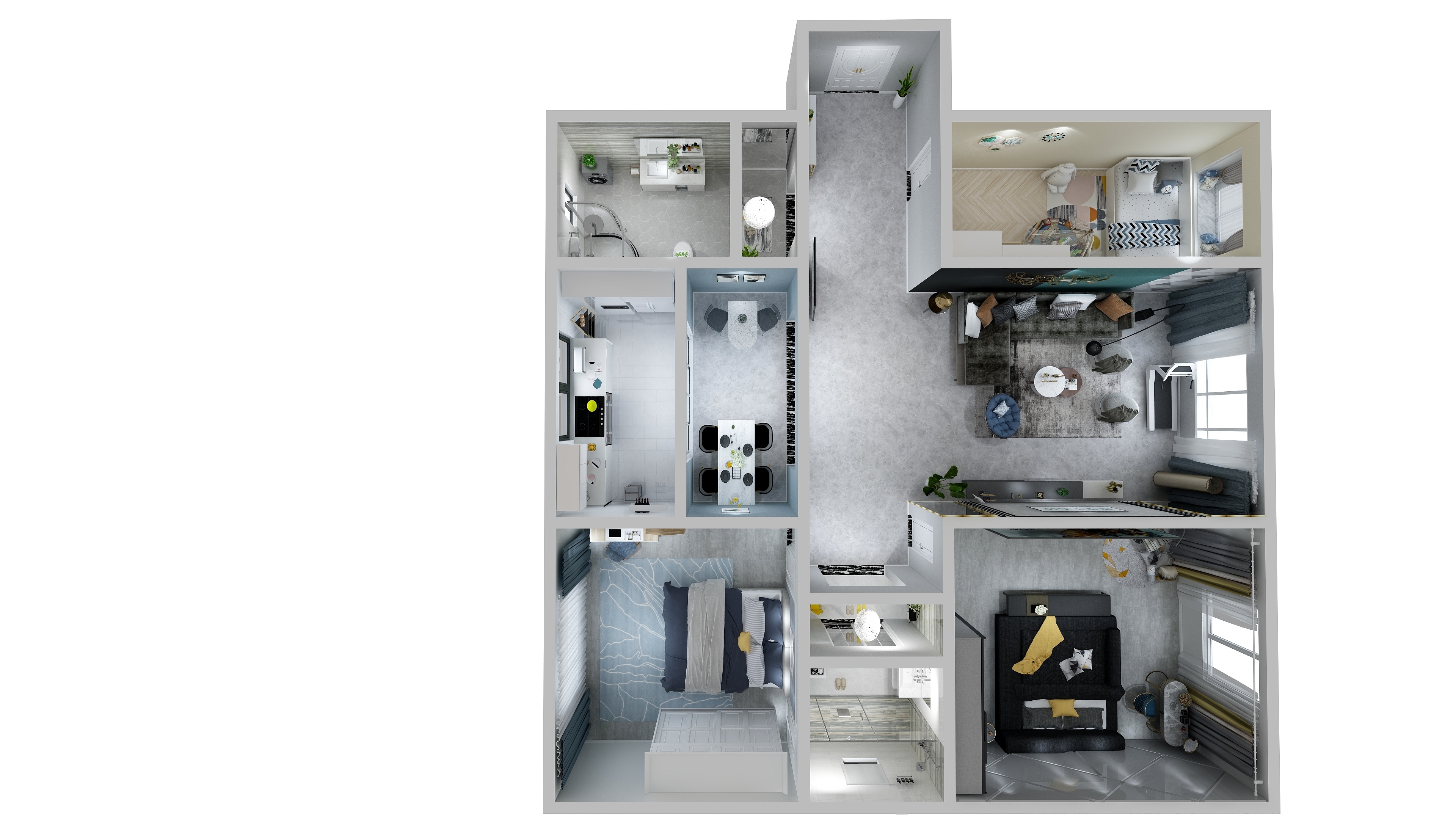 乌鲁木齐qe-612TVD102_现代轻奢-装修设计方案