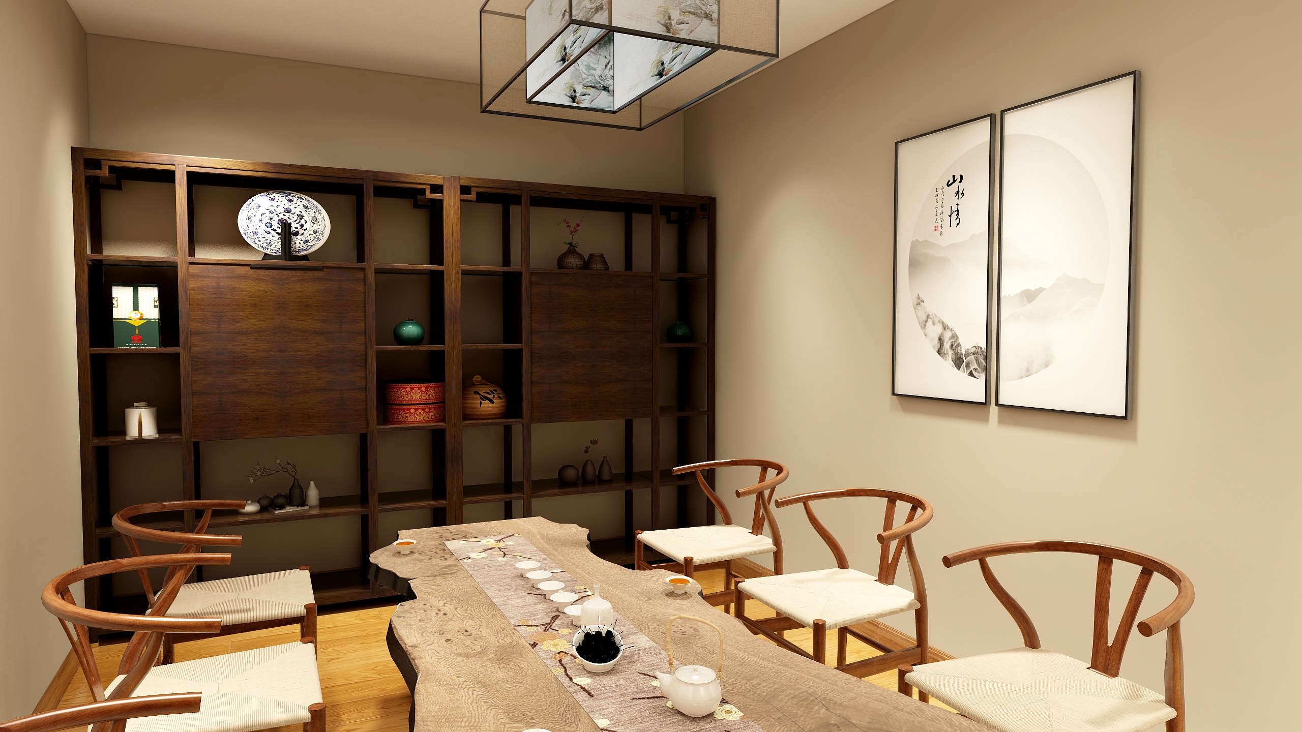 于忠柱-现代茶室-副本-副本-装修设计方案