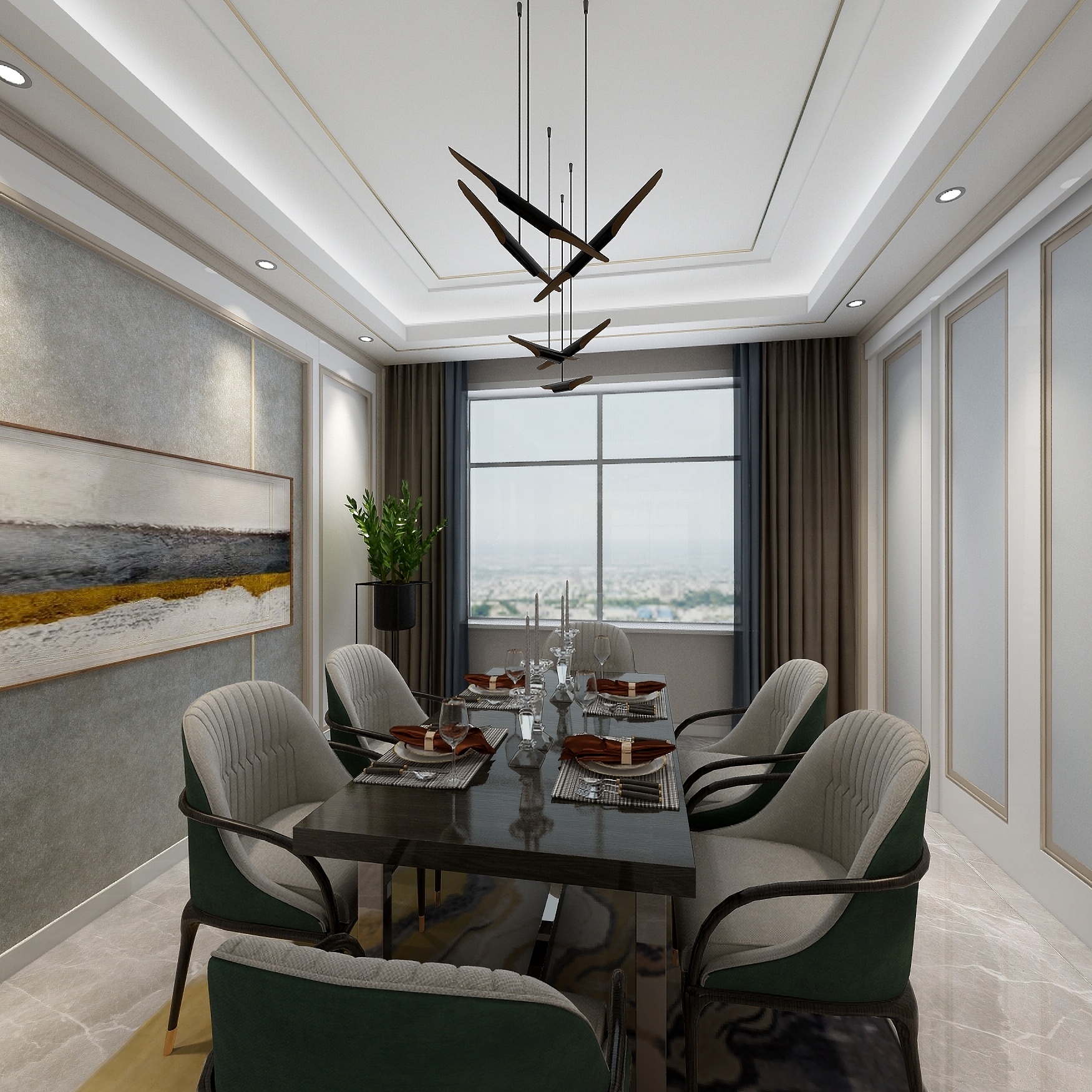 忻州TATA冯美玲-清华园-103.39㎡装修效果图