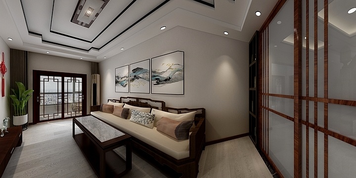 金袋鼠装饰设计部-汇丰张总二层效果图-装修设计方案