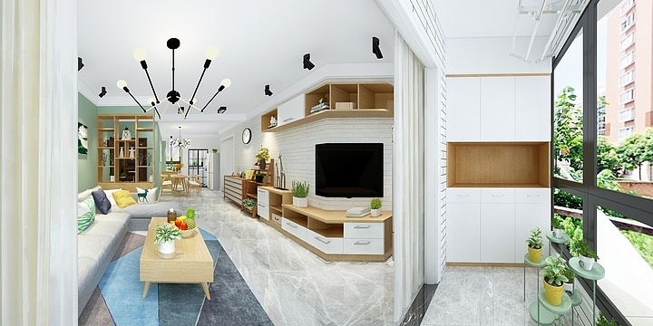 室内装饰设计闵-滨湖佳苑-北欧风格-装修设计方案