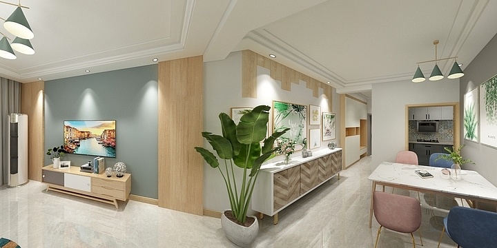 天翊设计-乐宜家装饰-河东苑何叔雅居-电话：18398492372-装修设计方案