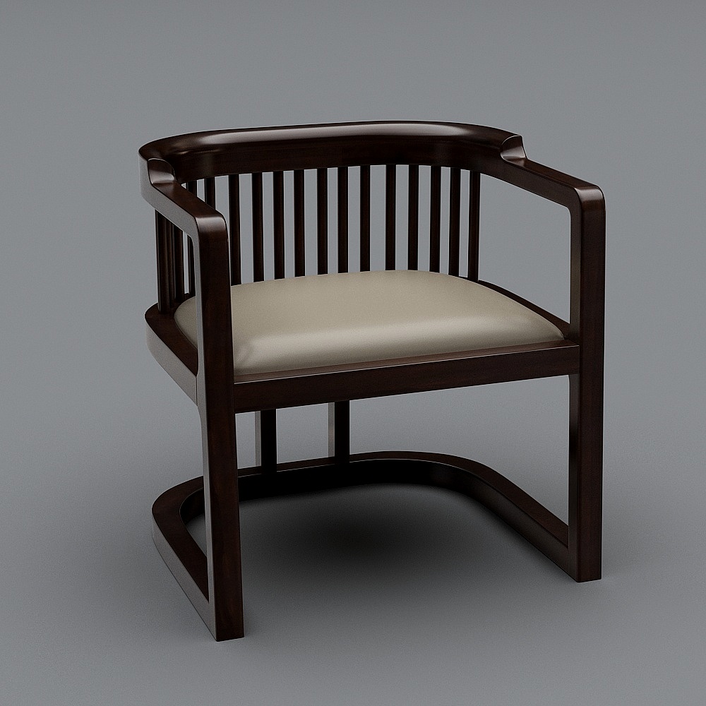 2019-54书椅3D模型