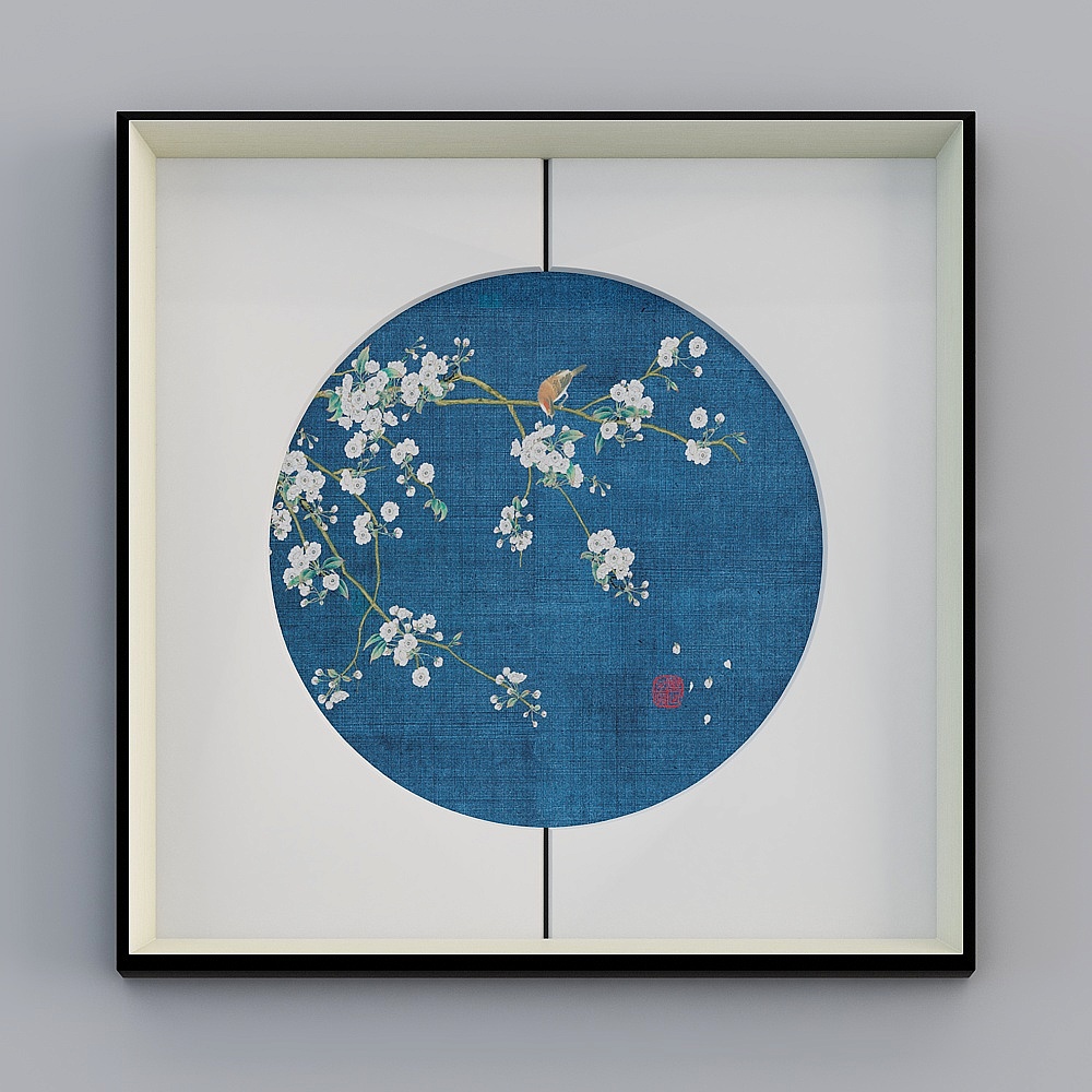 喜上眉梢装饰画现代新中式餐厅饭厅挂画客厅墙壁画喜鹊登梅bwclz-yf-bpp-5