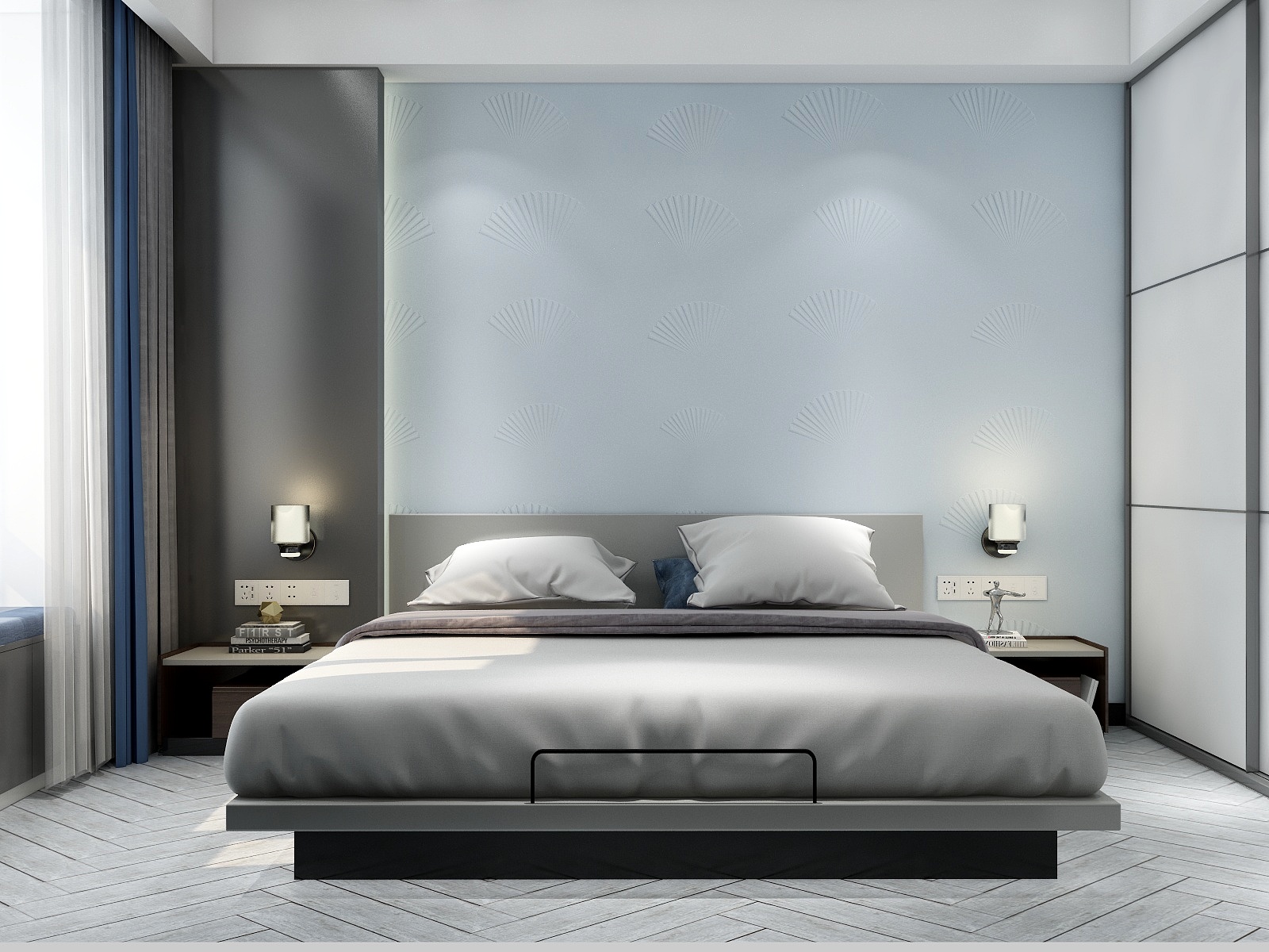 黄建-《追光》现代纯色|90平二居室装修效果图