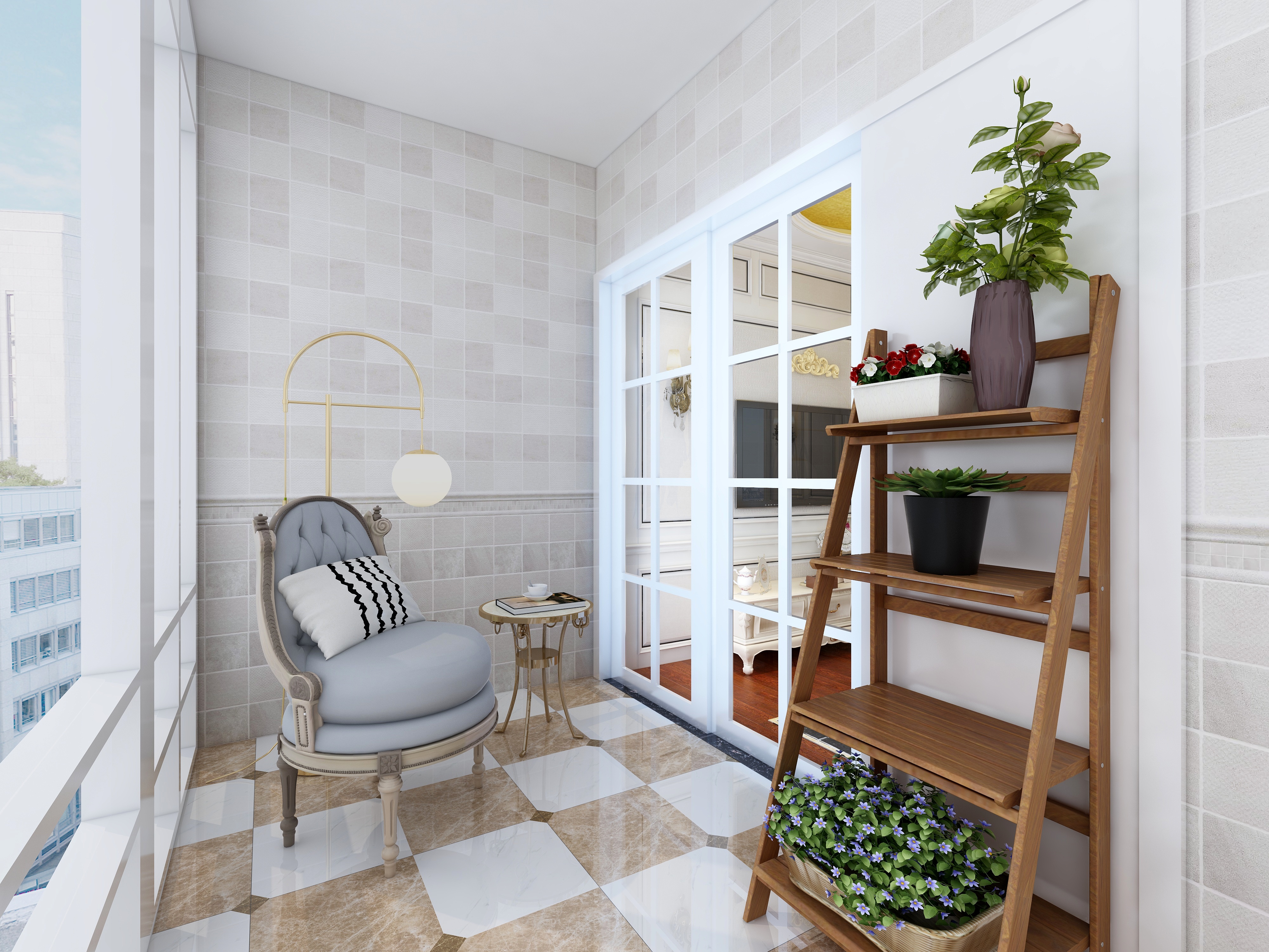 卡班-别墅-欧式二层阳台装修效果图第1张