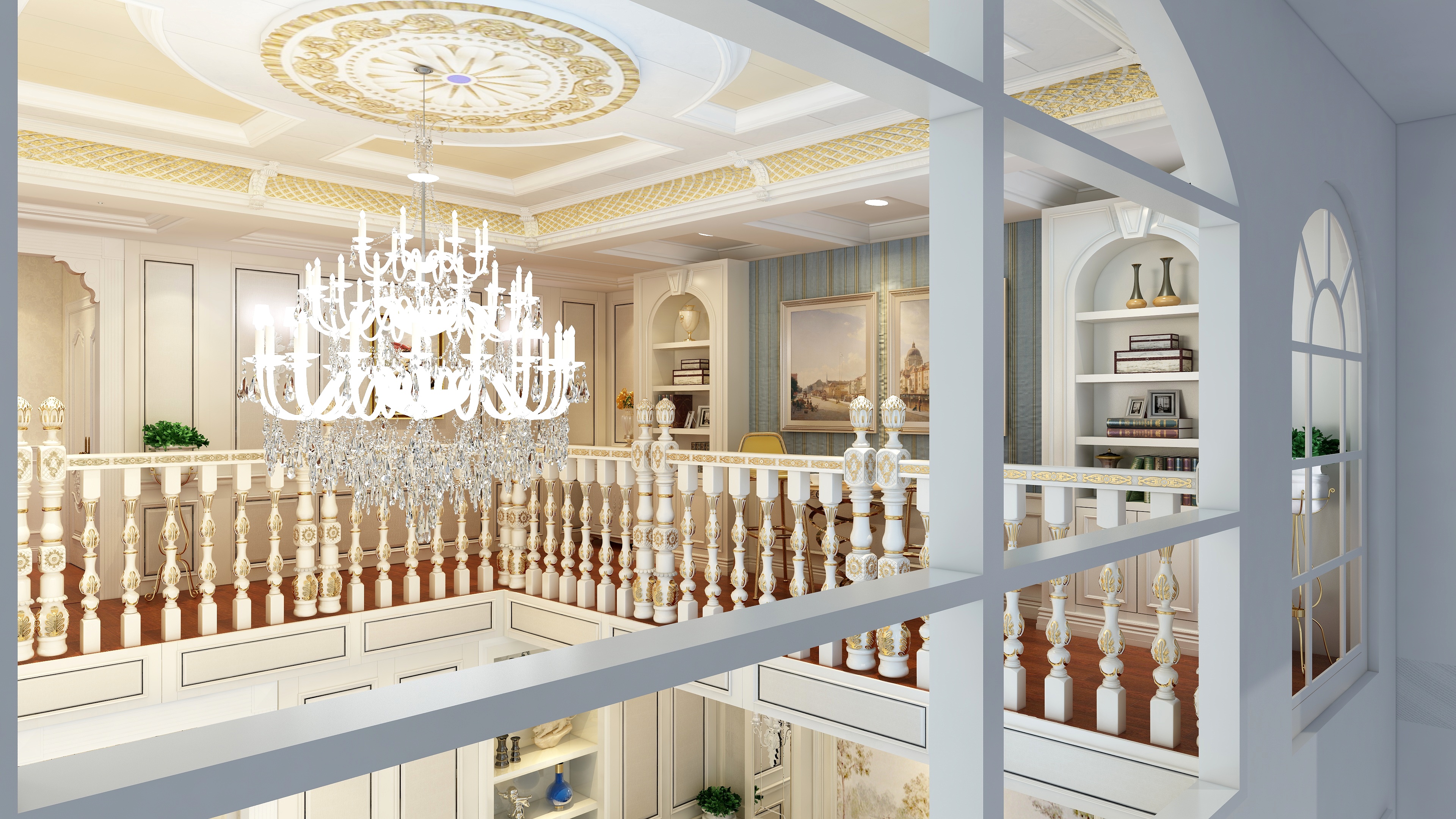 卡班-别墅-欧式二层阳台装修效果图第2张