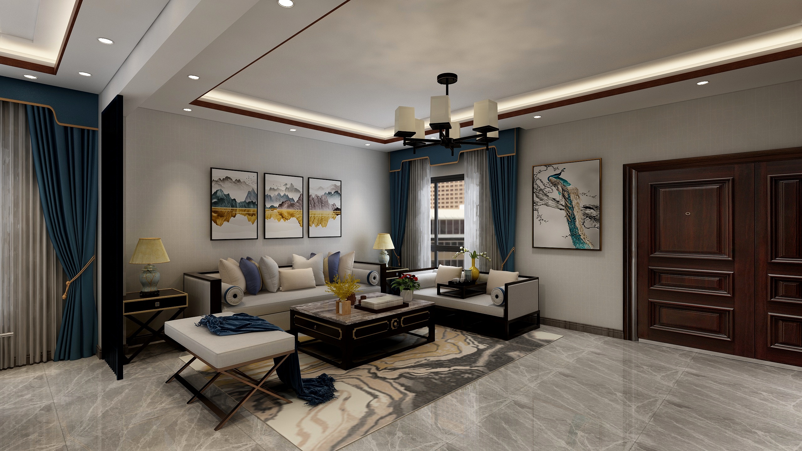 彭晓峰-美居美家别墅样板间-装修设计方案